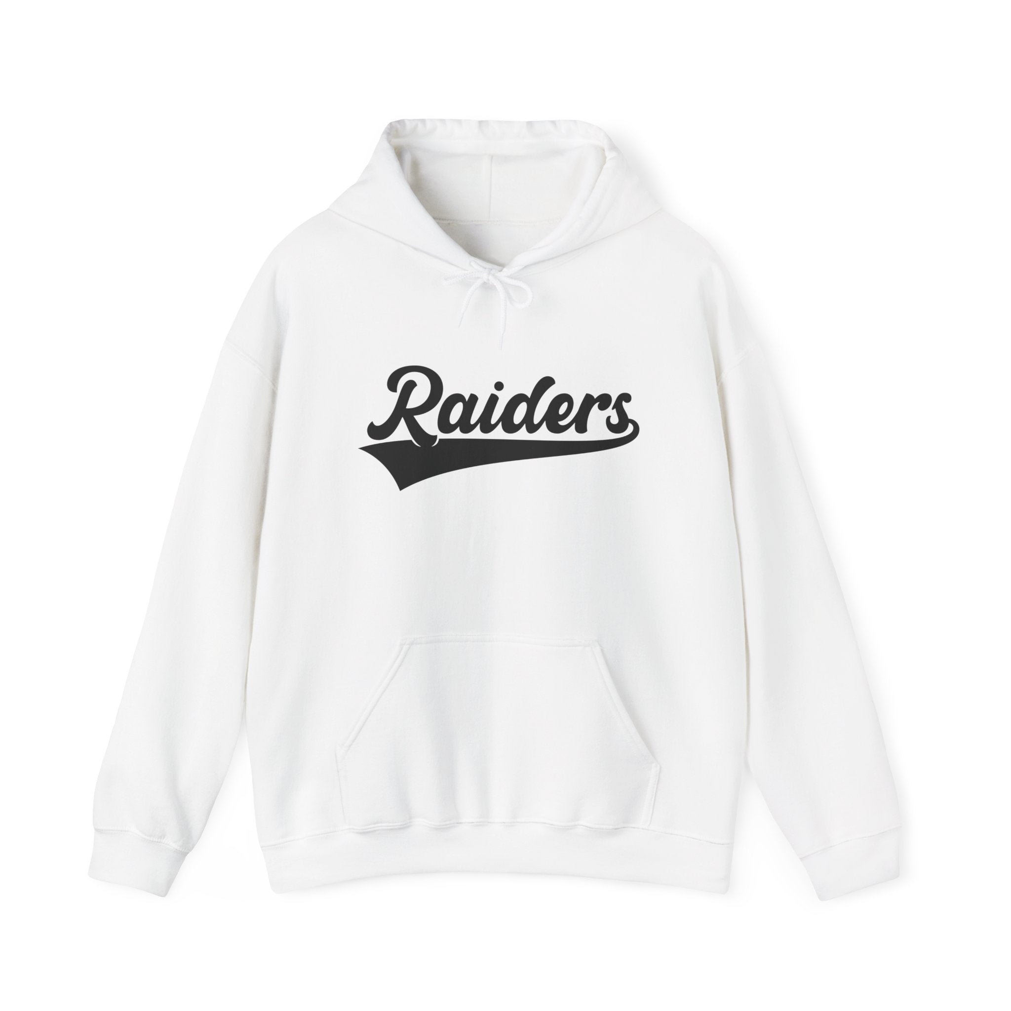 Pure Black Raiders Hoodie - Legendary Fanwear, Football Raiders Hoodie, Bold and Dominant, Ultimate Game-Day Gear, Football