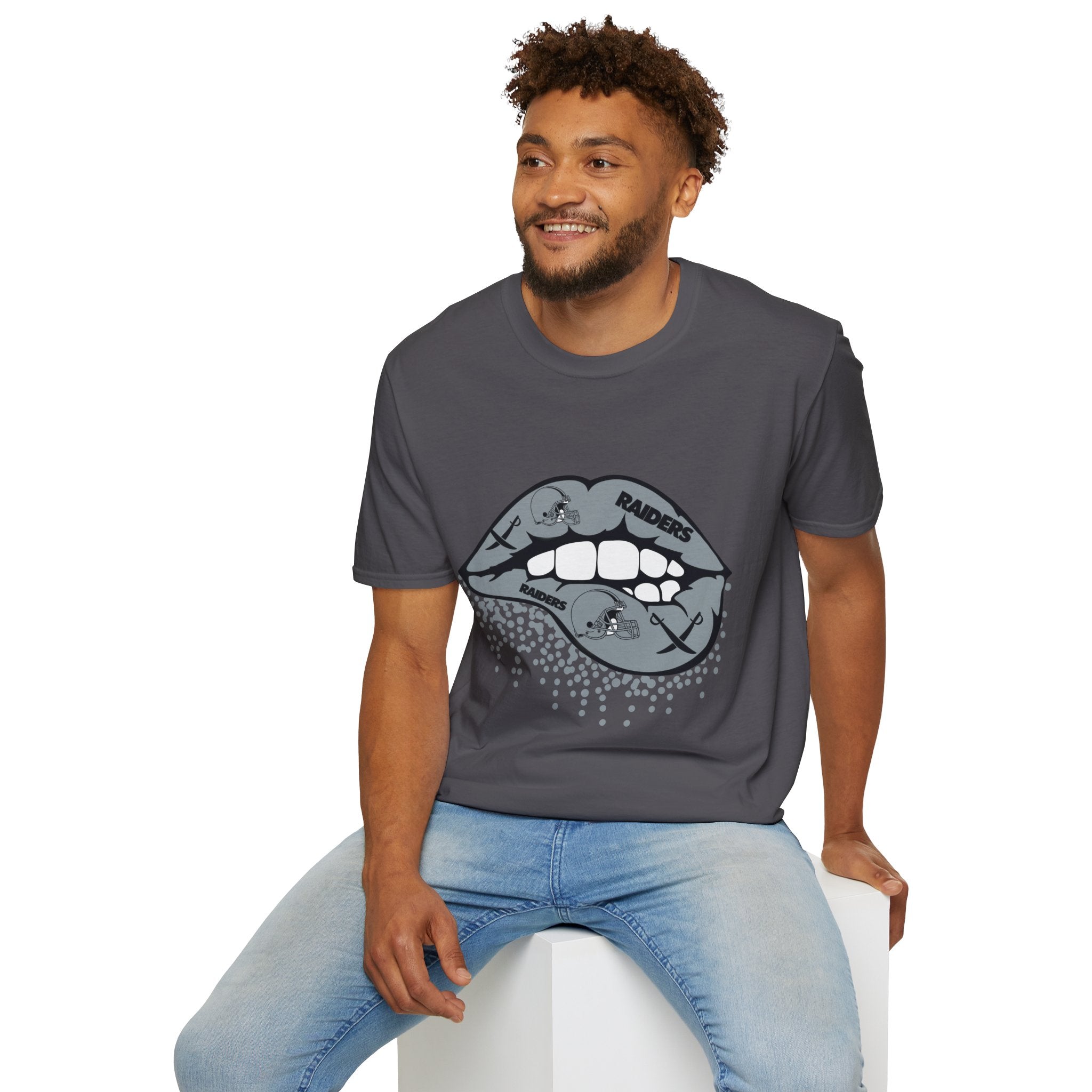 Lip Bite Raiders Unisex T-Shirt -Vintage Inspired Tee, Classic Shirt, Football Fan Shirt, Team Sports Top, Soft Cotton Jersey