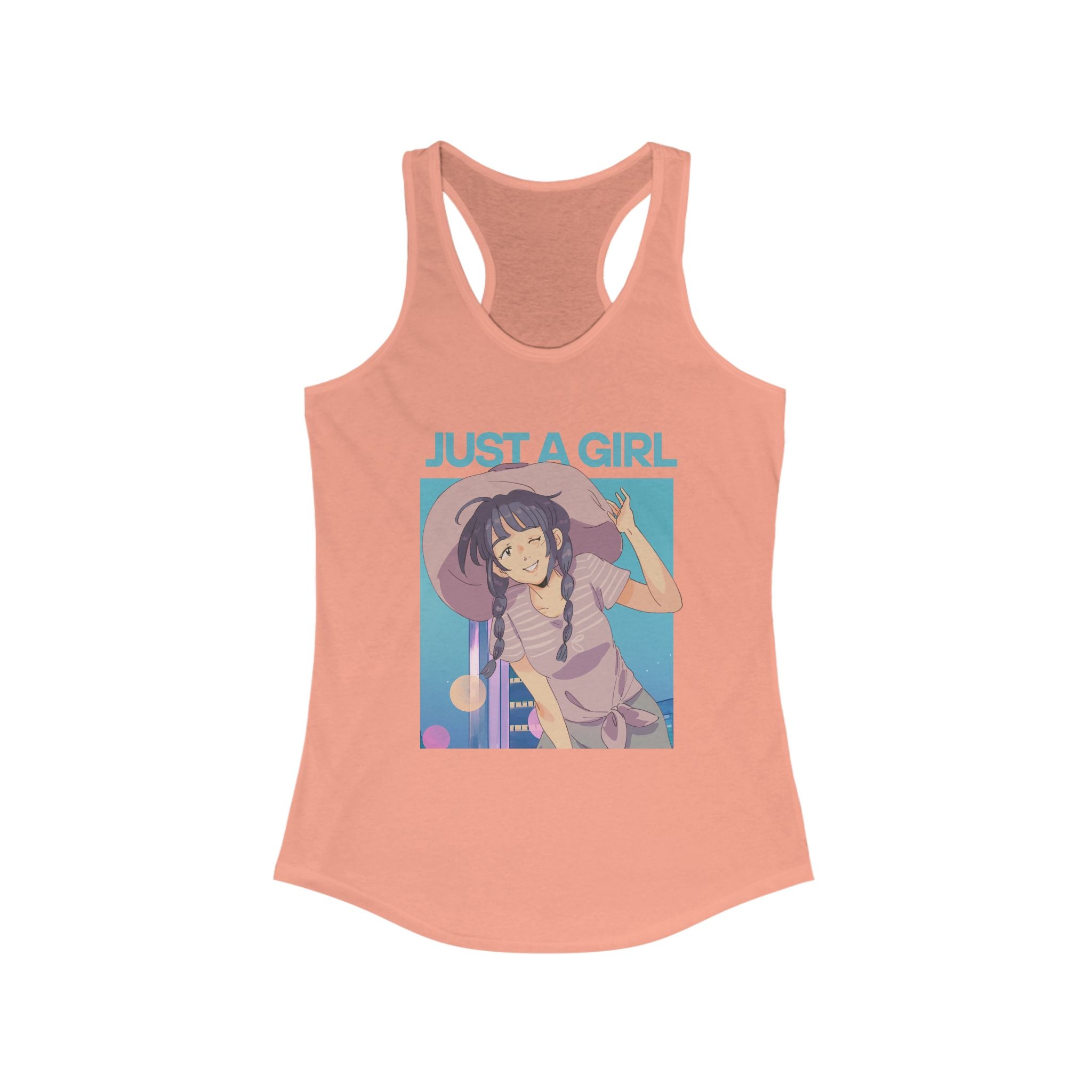 Workout Tank Tops for Women - Gym Exercise Athletic - Yoga Tops Racerback Sports Shirts - Just A girl - Shirt Print