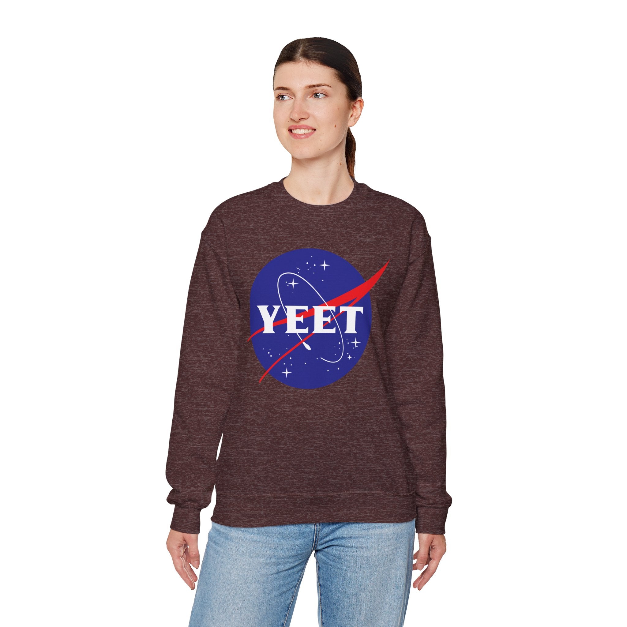 Yeet Nasa Sweatshirt Design, Sports Sweatshirt, Wrestling Fan Unisex Sweatshirt - Gift for Him or Her, Casual Outwear, Heavy Blend Crewneck Sweatshirt