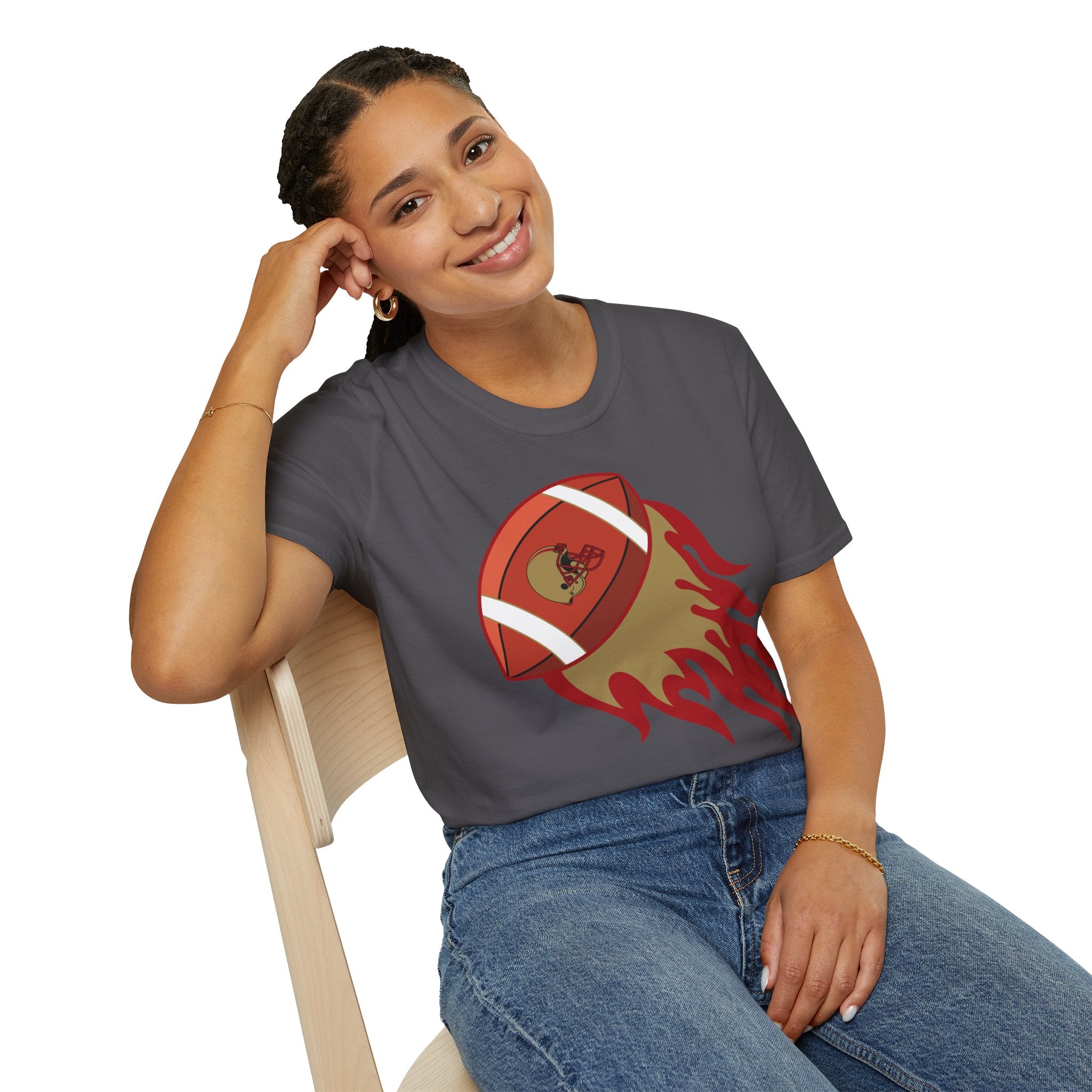 SF Football on Flare , San Francisco Shirt, Unique Fan Apparel, Football Team Game Day Shirt, Sporty Men's Women's Clothing