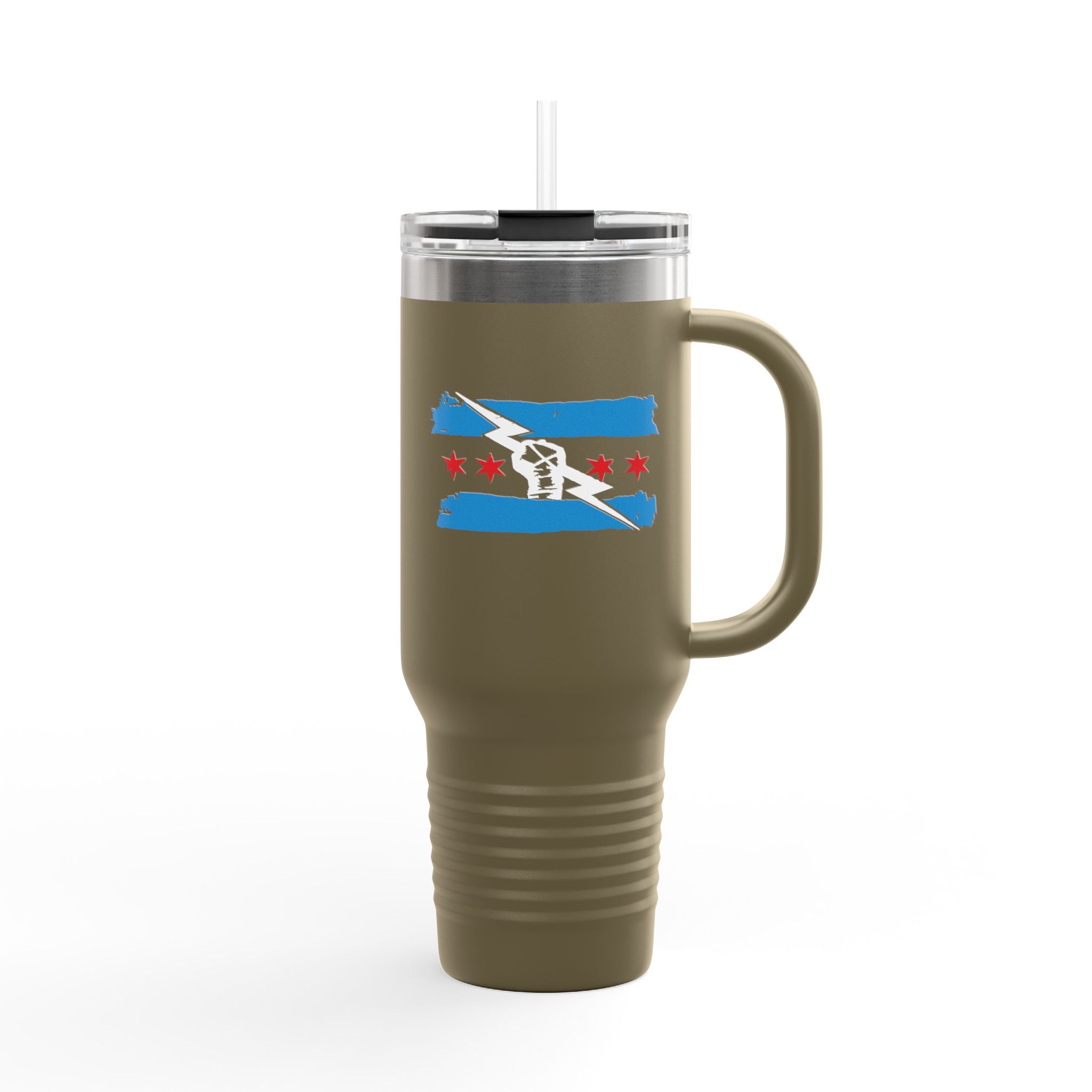 CM Punk Fag Blue-Red-White Graphic Design, Insulated Travel Mug, Gift for Her Gift for Him - 40oz, Gift for Her, Gift for Him