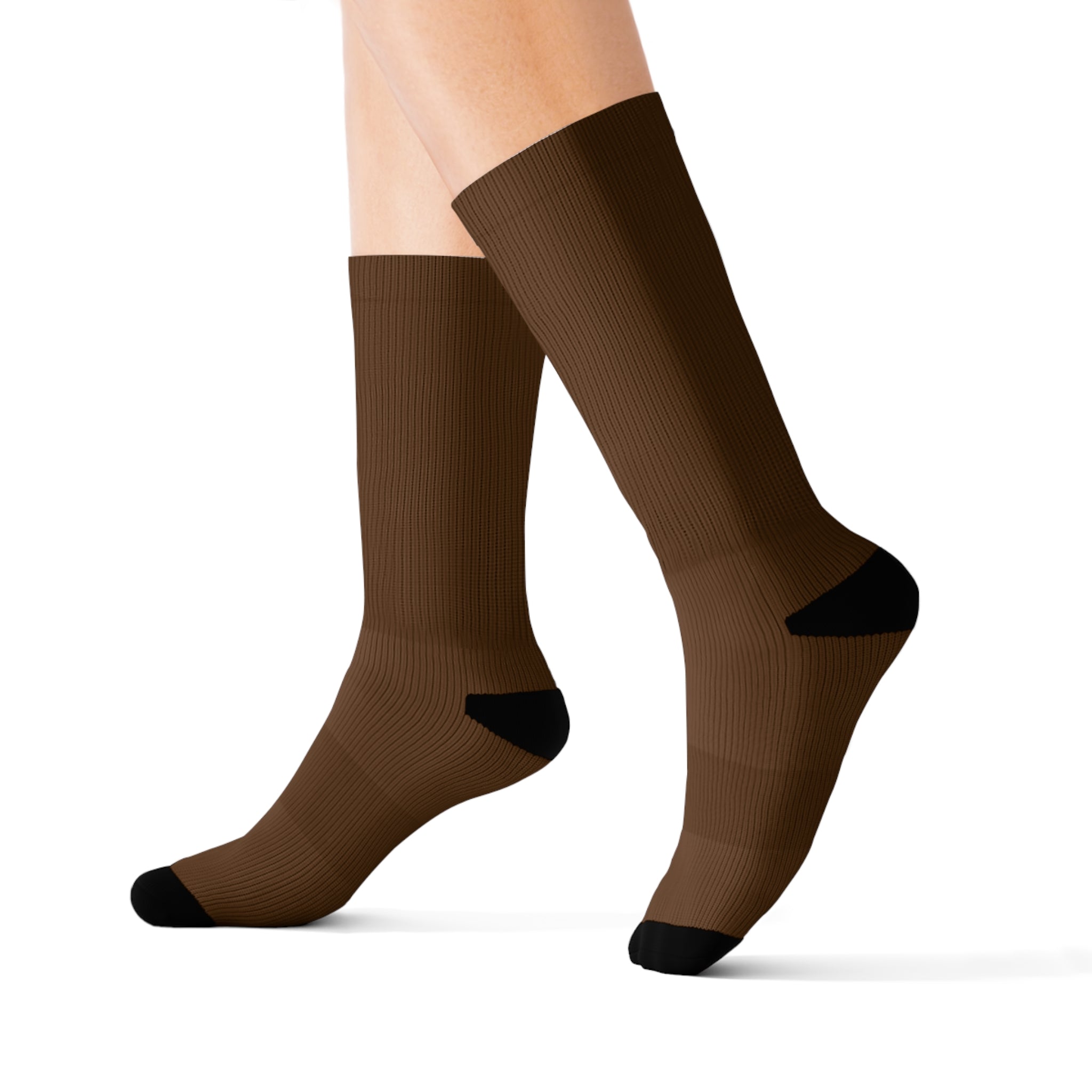 Brown Beige Minimal Aesthetic Color Socks Warm Crew Socks Socks for everyday wear