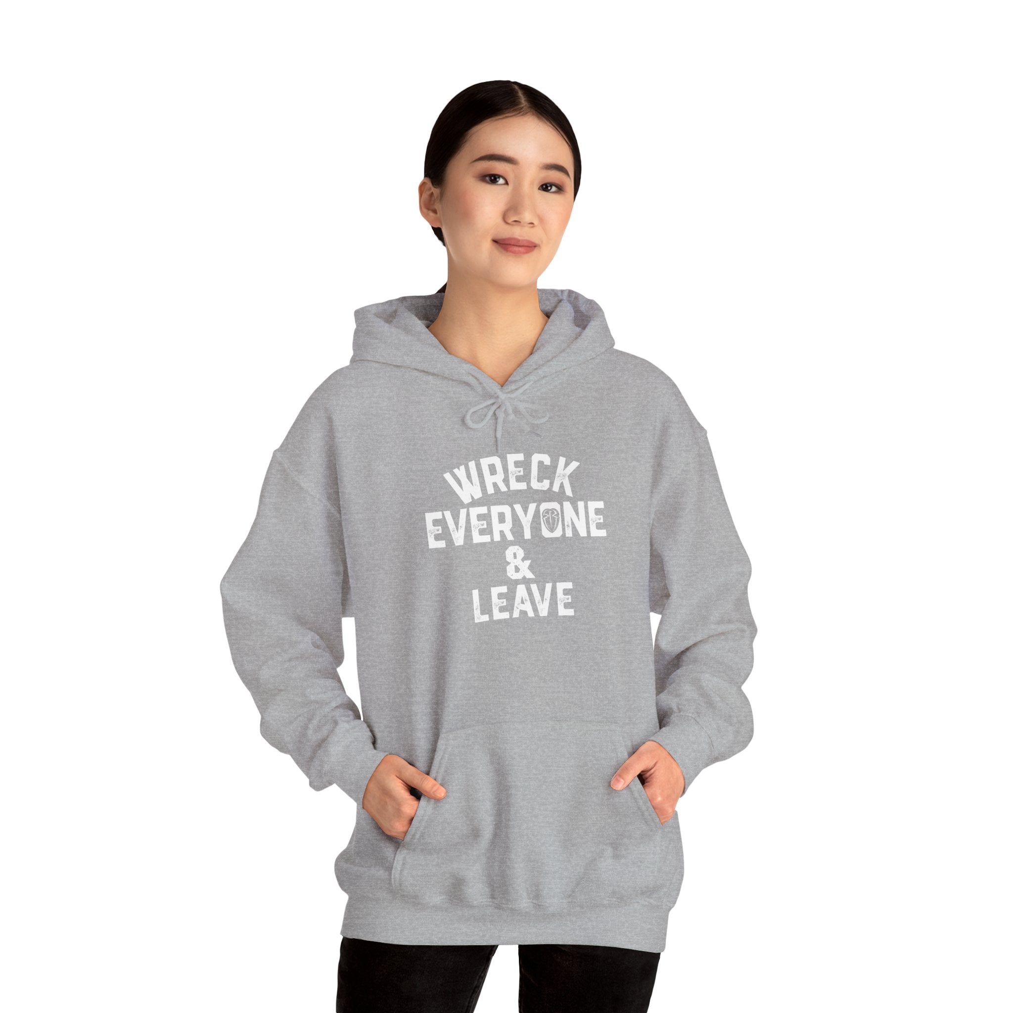 Wreck Everyone and Leave Royal Reigns Hoodies, Pro Wrestling Apparel, Heavy Blend Hoodie, Sports Fan Gift, Graphic Pullover