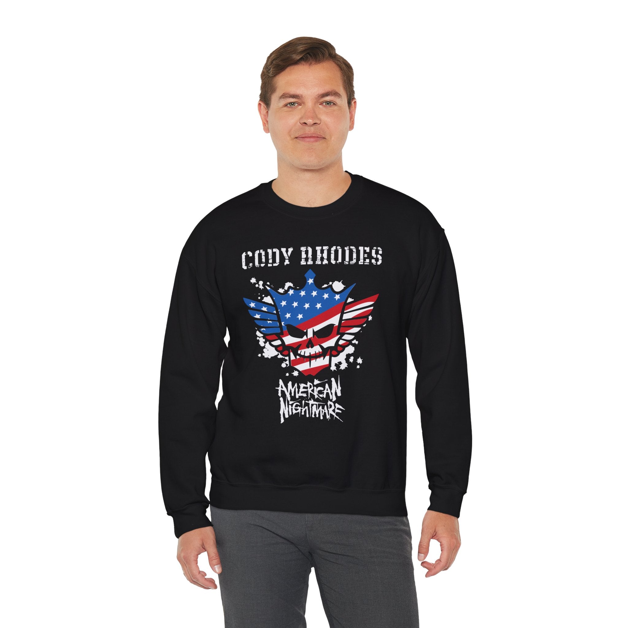 Cody Rhodes American Nightmare, Wrestling Fan Unisex Sweatshirt - Gift for Him or Her, Casual Outwear, Graphic Design, Heavy Blend Sweatshirt
