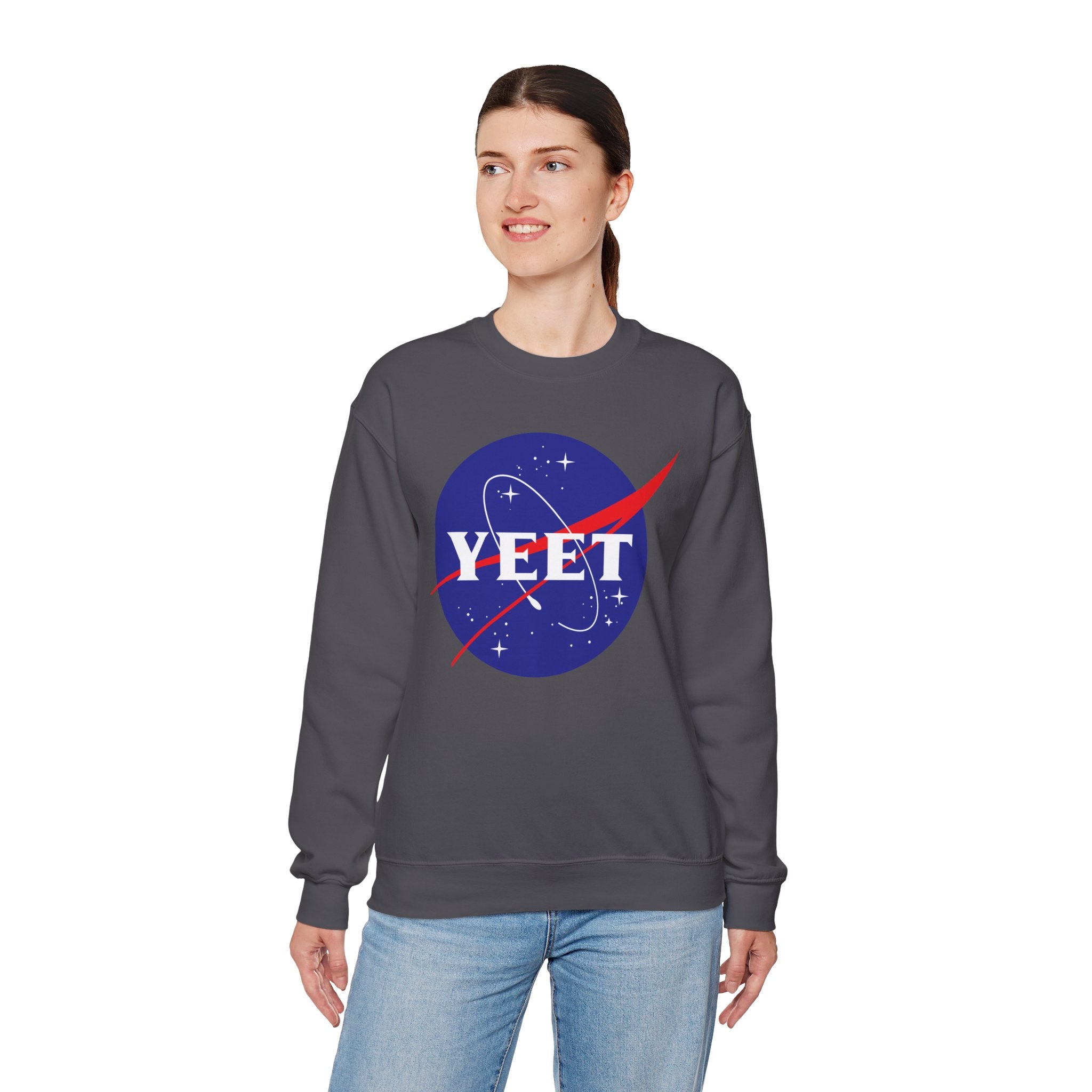 Yeet Nasa Sweatshirt Design, Sports Sweatshirt, Wrestling Fan Unisex Sweatshirt - Gift for Him or Her, Casual Outwear, Heavy Blend Crewneck Sweatshirt