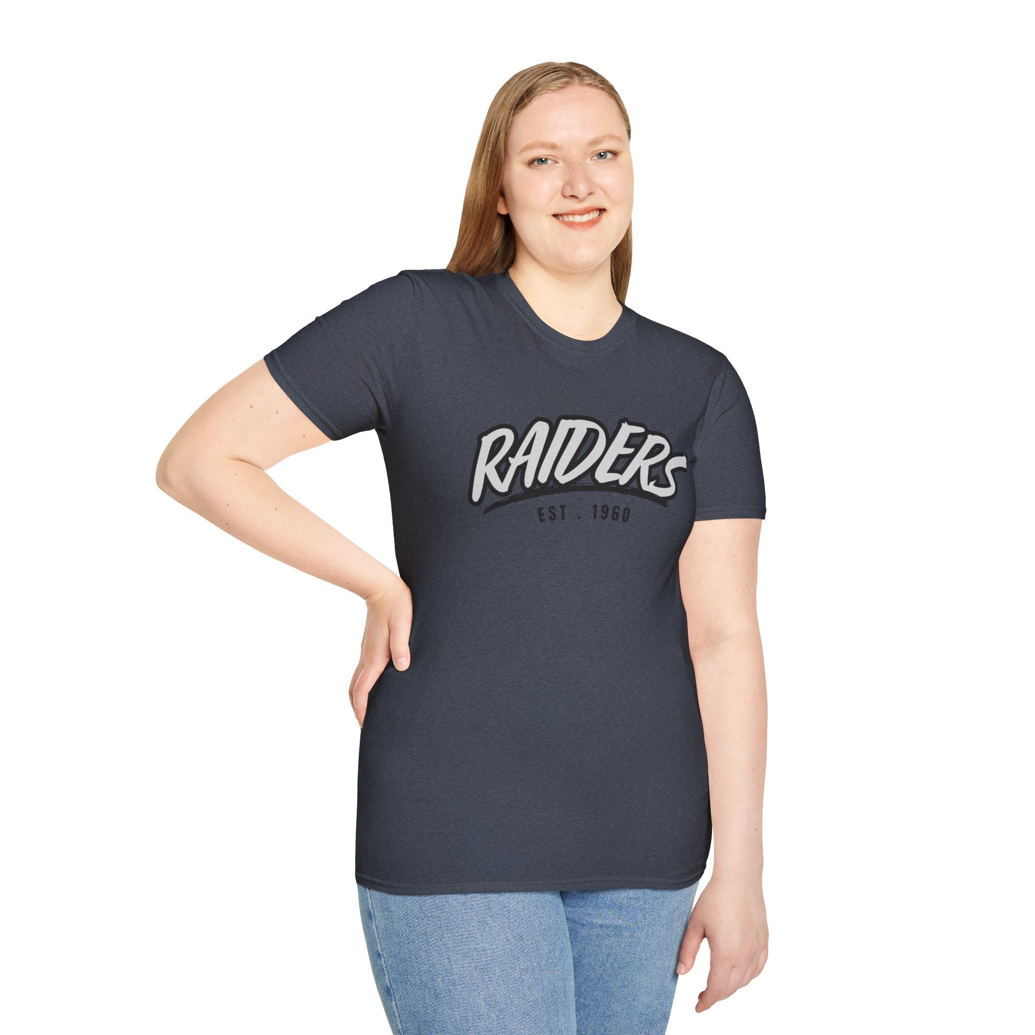 Football Shirt Unisex Softstyle T-Shirt, Football Fan Tee, Team Raiders Football Gift, Sports Fan Apparel, Game Day Shirt