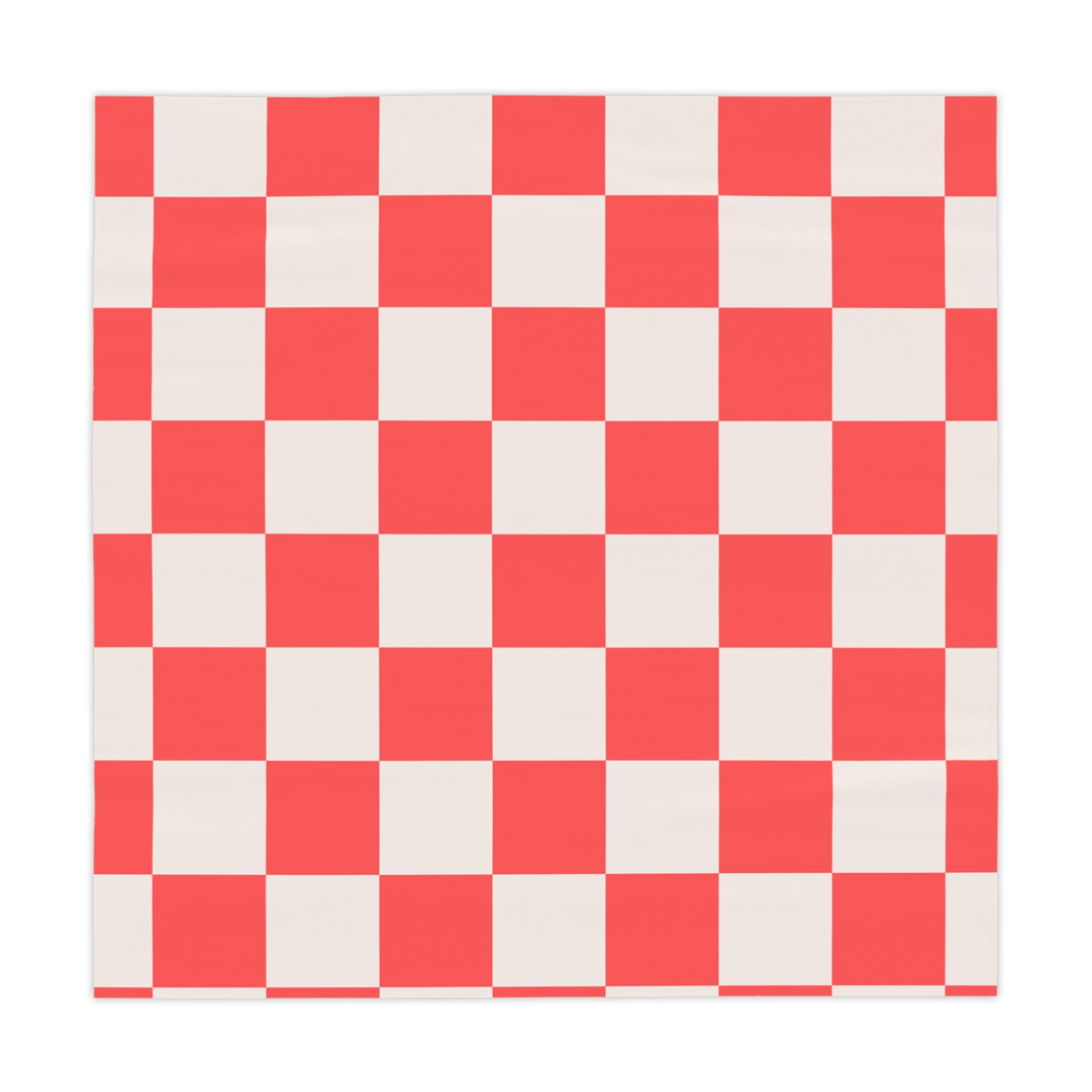 Orange Retro Checkerboard And Hearts Valentine's Day Tablecloth, Romantic Table Cover, Washable Tablecloth for Party, Picnic, Dinner Date Decor, Valentines Day