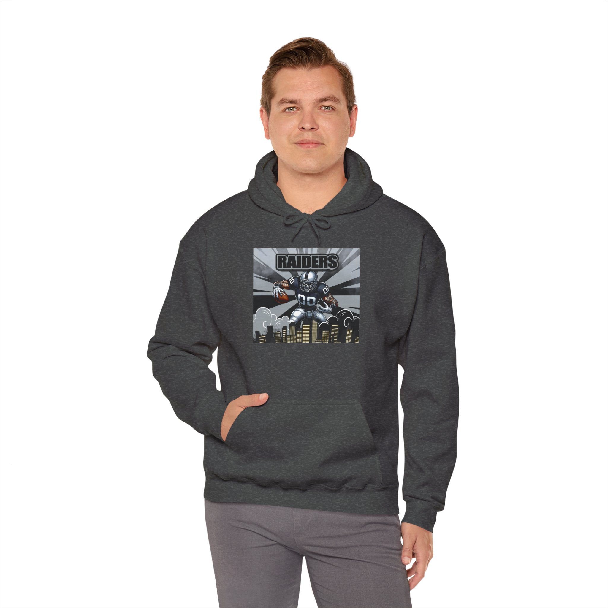 City Warrior Raiders Hoodie, Skyline Power Edition, Touchdown Raiders Hoodie, Unisex Hoodies, Raiders Football Fan Hoodie