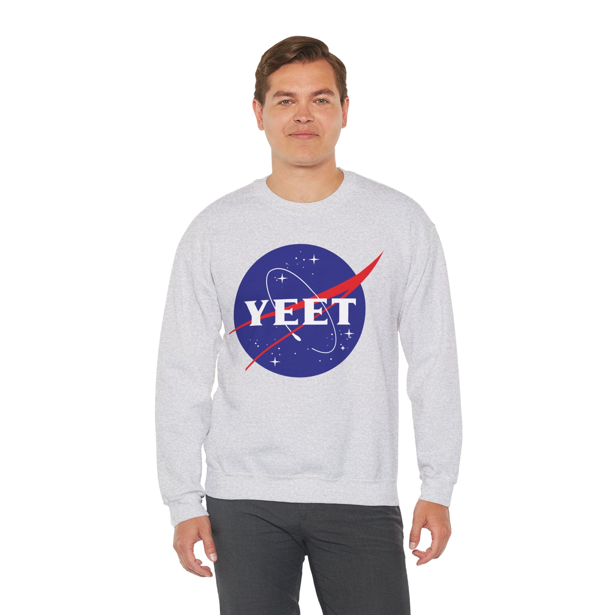 Yeet Nasa Sweatshirt Design, Sports Sweatshirt, Wrestling Fan Unisex Sweatshirt - Gift for Him or Her, Casual Outwear, Heavy Blend Crewneck Sweatshirt