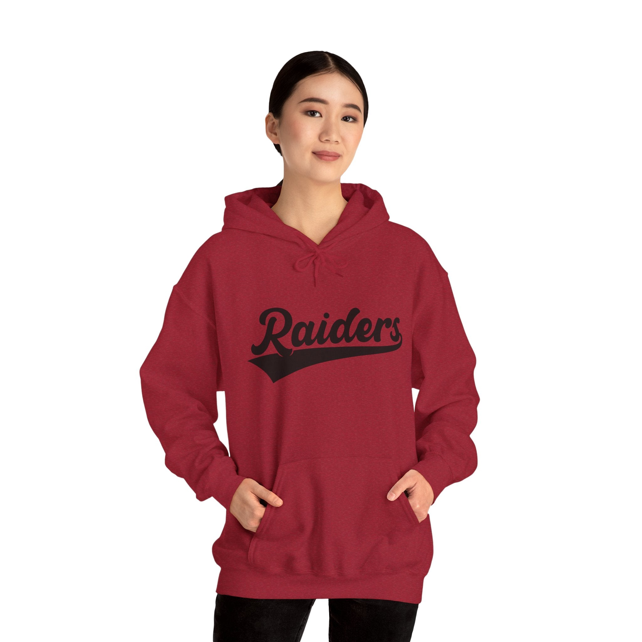 Pure Black Raiders Hoodie - Legendary Fanwear, Football Raiders Hoodie, Bold and Dominant, Ultimate Game-Day Gear, Football