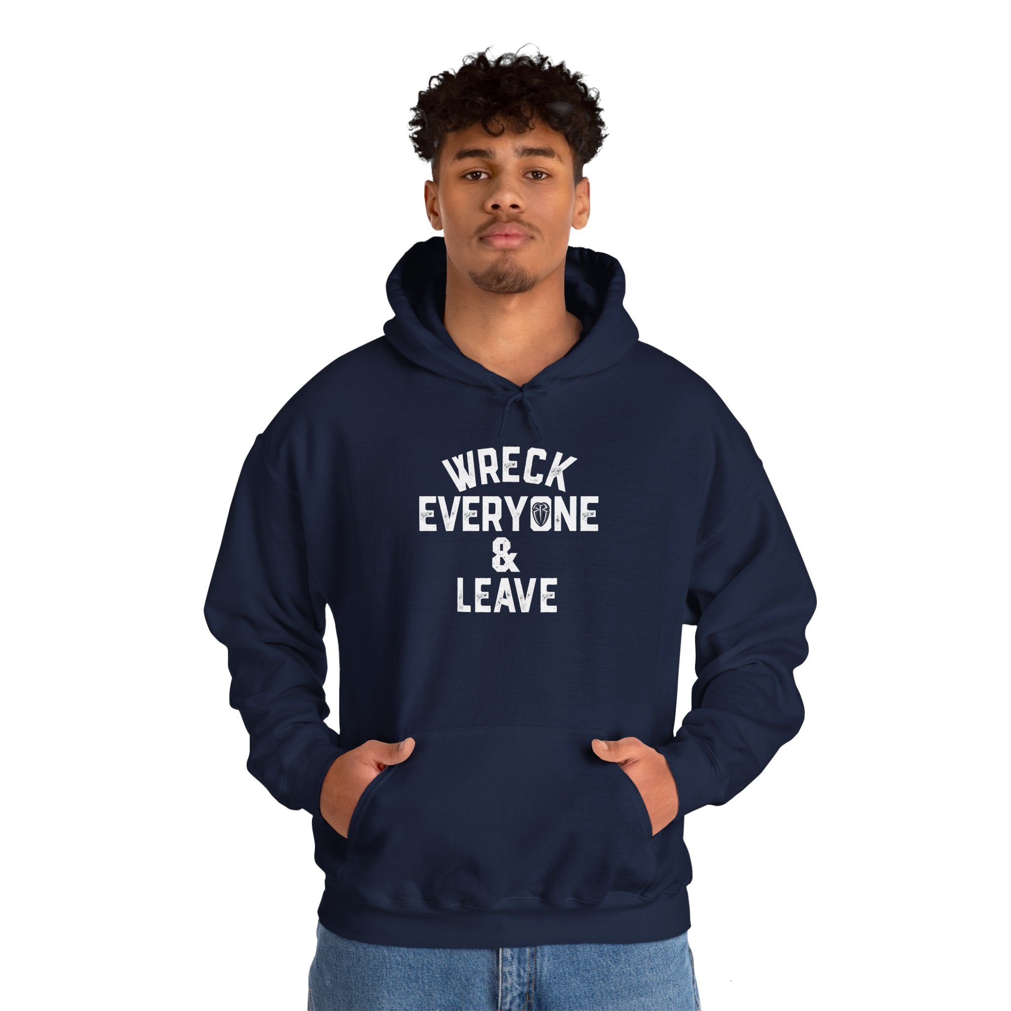 Wreck Everyone and Leave Royal Reigns Hoodies, Pro Wrestling Apparel, Heavy Blend Hoodie, Sports Fan Gift, Graphic Pullover
