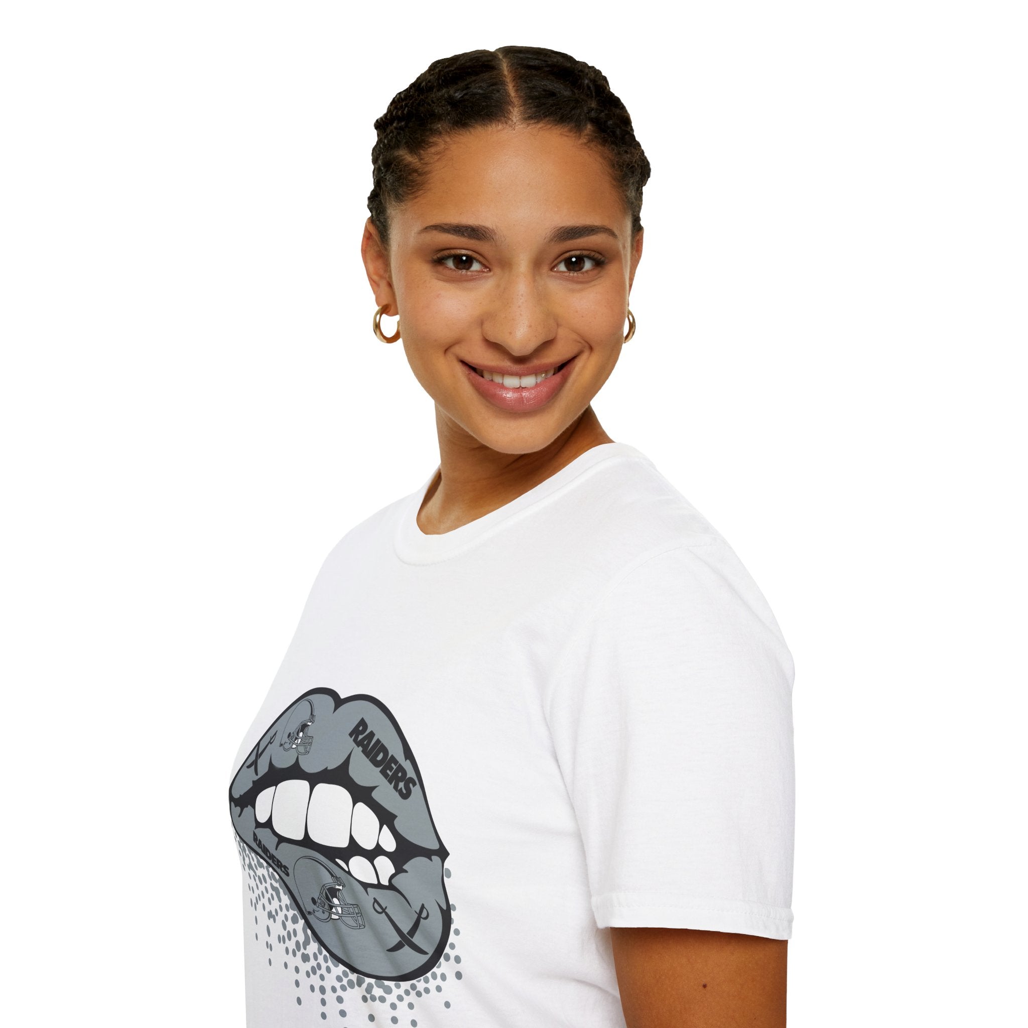 Lip Bite Raiders Unisex T-Shirt -Vintage Inspired Tee, Classic Shirt, Football Fan Shirt, Team Sports Top, Soft Cotton Jersey