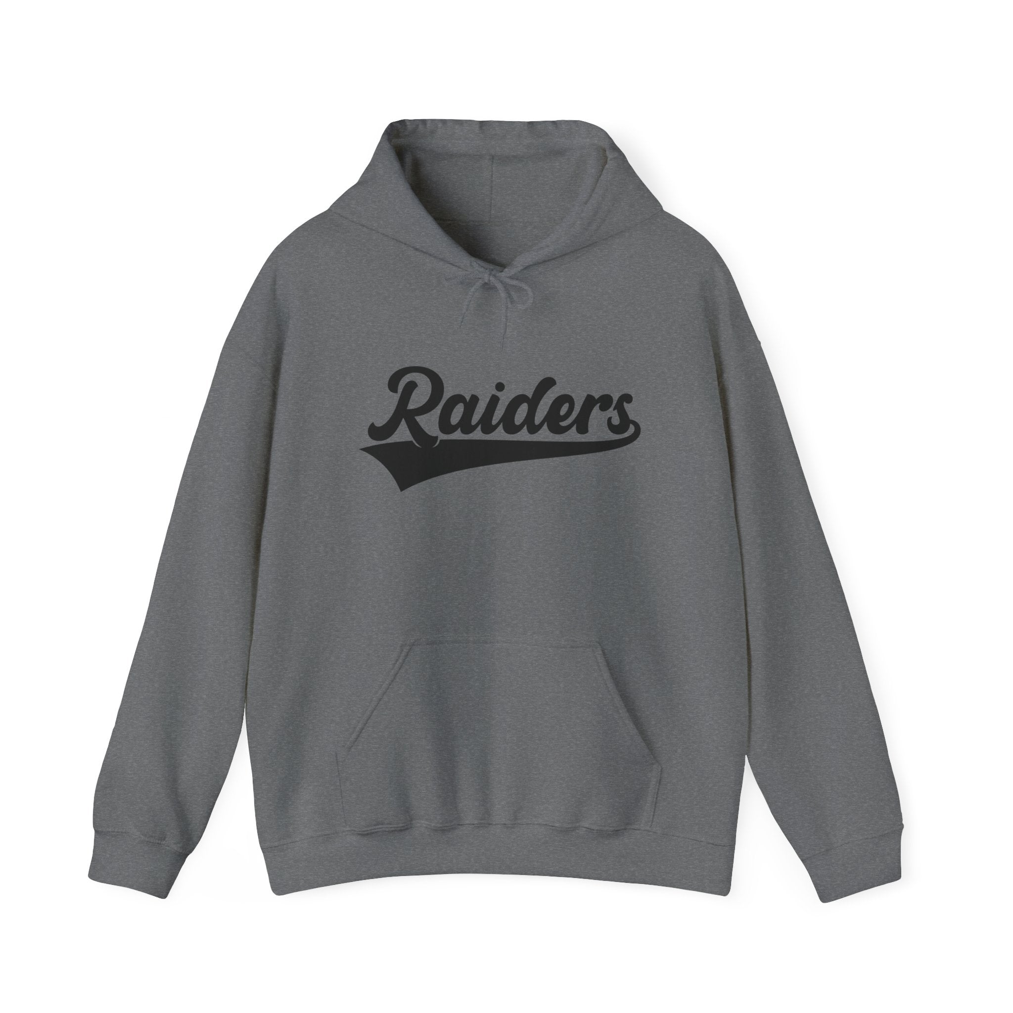 Pure Black Raiders Hoodie - Legendary Fanwear, Football Raiders Hoodie, Bold and Dominant, Ultimate Game-Day Gear, Football