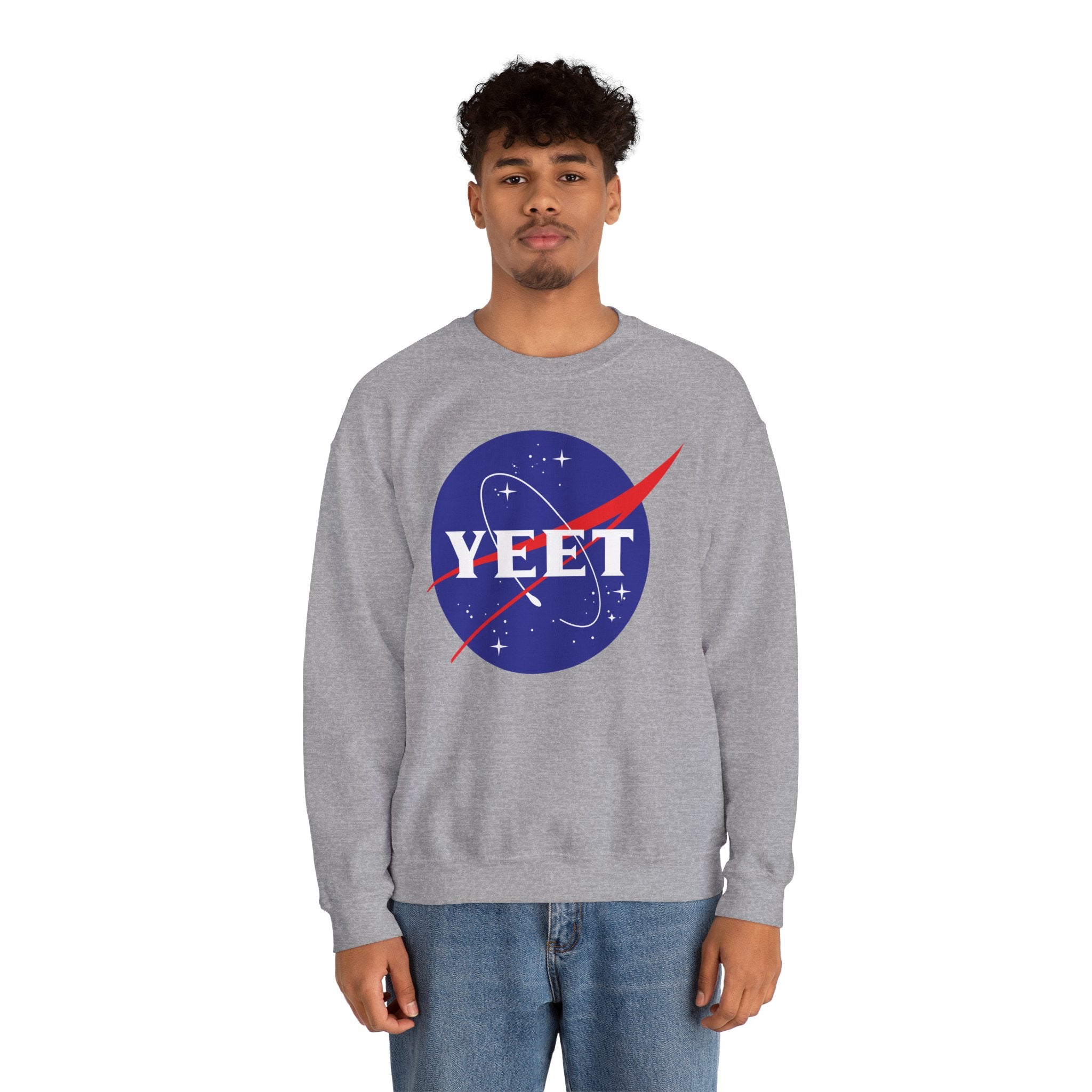 Yeet Nasa Sweatshirt Design, Sports Sweatshirt, Wrestling Fan Unisex Sweatshirt - Gift for Him or Her, Casual Outwear, Heavy Blend Crewneck Sweatshirt