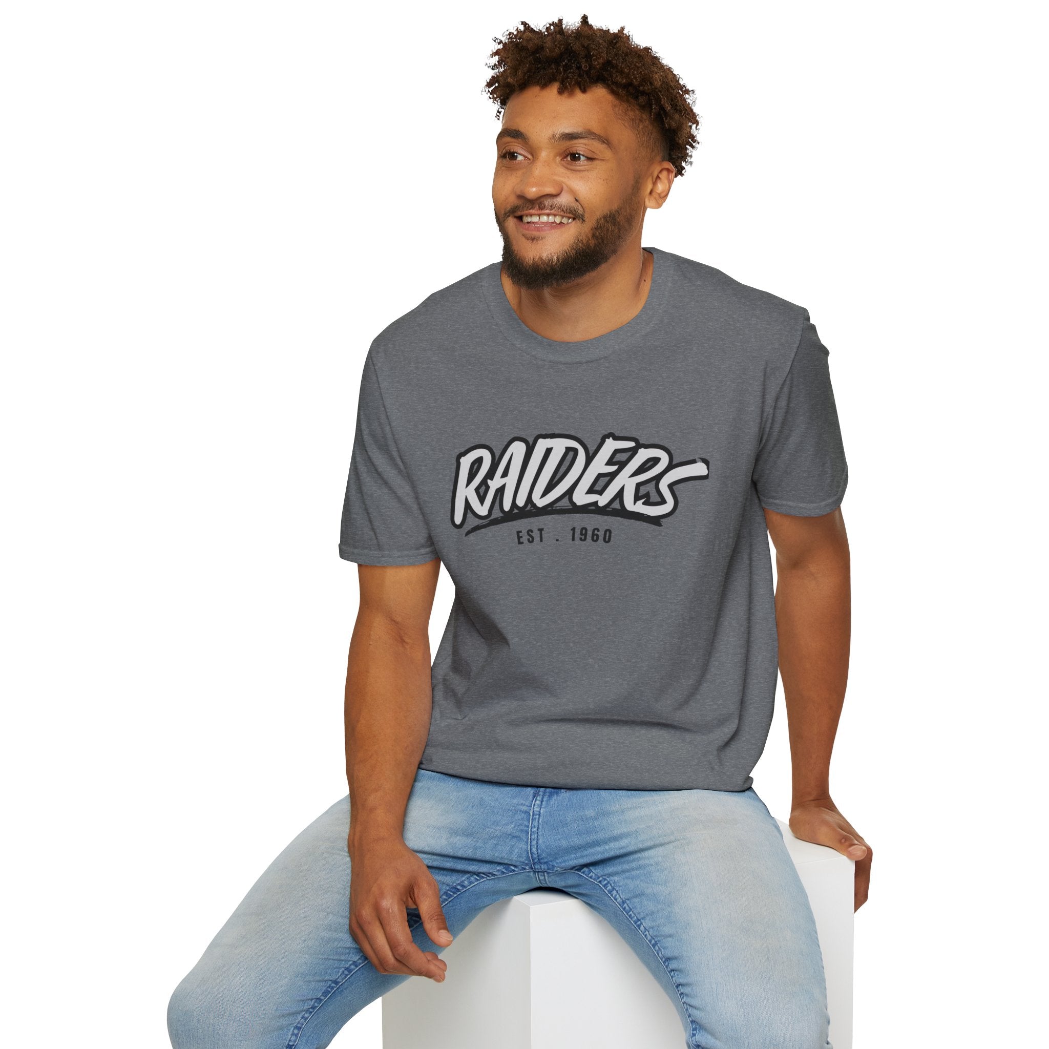Football Shirt Unisex Softstyle T-Shirt, Football Fan Tee, Team Raiders Football Gift, Sports Fan Apparel, Game Day Shirt