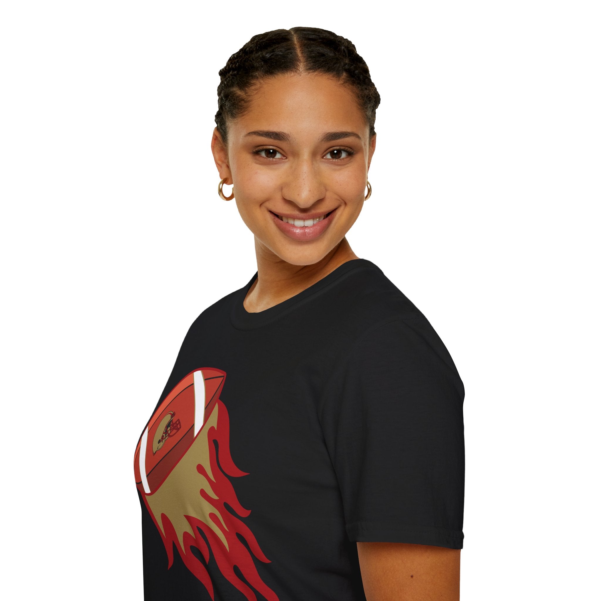 SF Football on Flare , San Francisco Shirt, Unique Fan Apparel, Football Team Game Day Shirt, Sporty Men's Women's Clothing