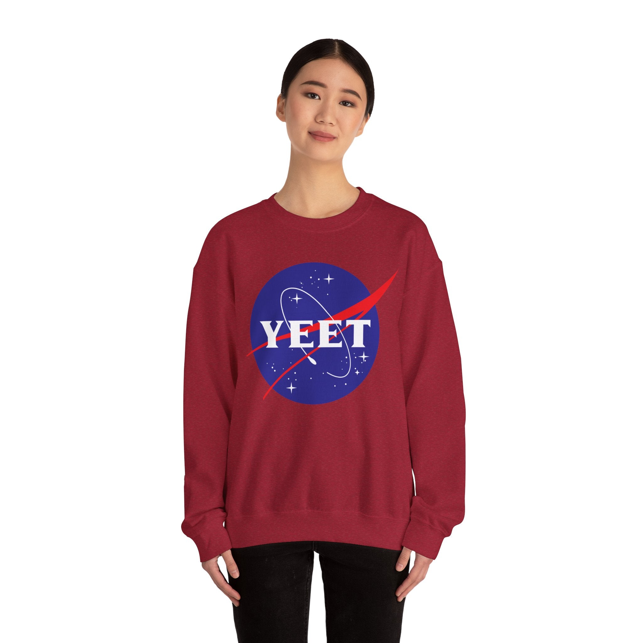 Yeet Nasa Sweatshirt Design, Sports Sweatshirt, Wrestling Fan Unisex Sweatshirt - Gift for Him or Her, Casual Outwear, Heavy Blend Crewneck Sweatshirt