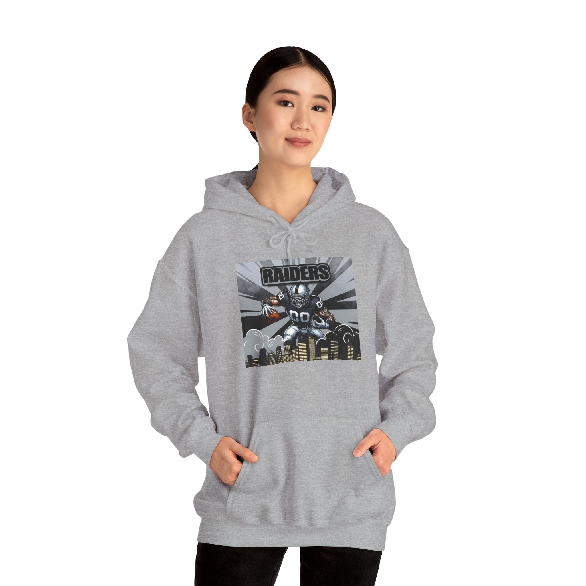 City Warrior Raiders Hoodie, Skyline Power Edition, Touchdown Raiders Hoodie, Unisex Hoodies, Raiders Football Fan Hoodie