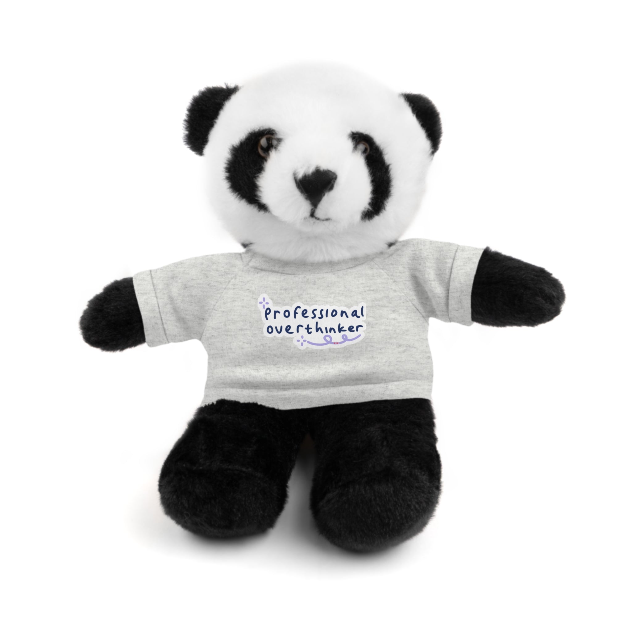 Bunny Plushy, Funny Professional Overthinker, Stuffed Animals Shirt Printed, Suitable for Soft Valentine's Day Gift