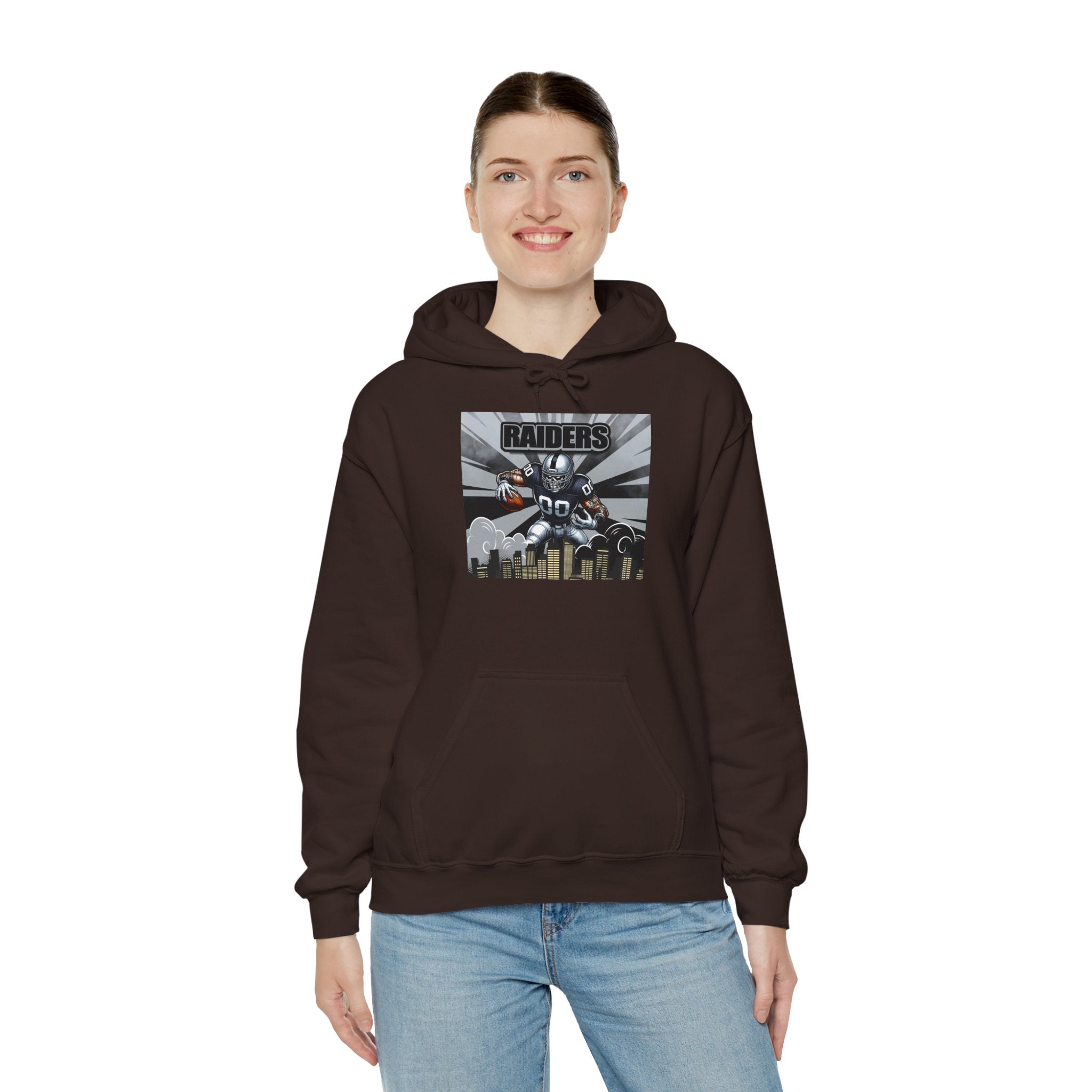 City Warrior Raiders Hoodie, Skyline Power Edition, Touchdown Raiders Hoodie, Unisex Hoodies, Raiders Football Fan Hoodie