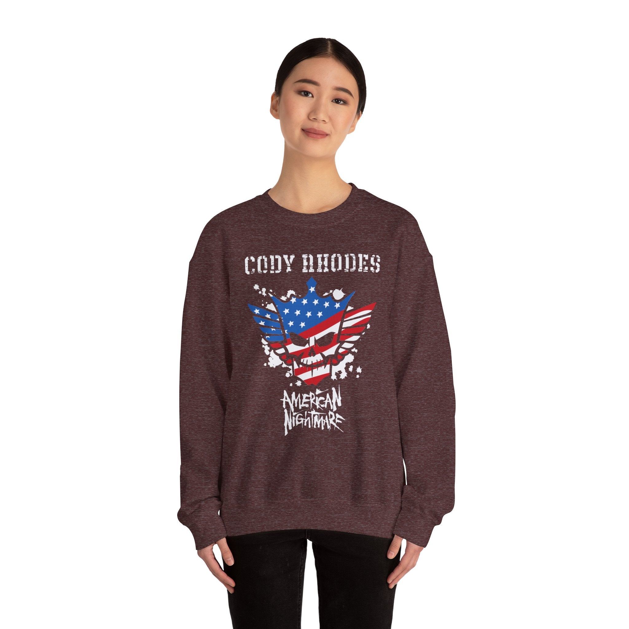 Cody Rhodes American Nightmare, Wrestling Fan Unisex Sweatshirt - Gift for Him or Her, Casual Outwear, Graphic Design, Heavy Blend Sweatshirt