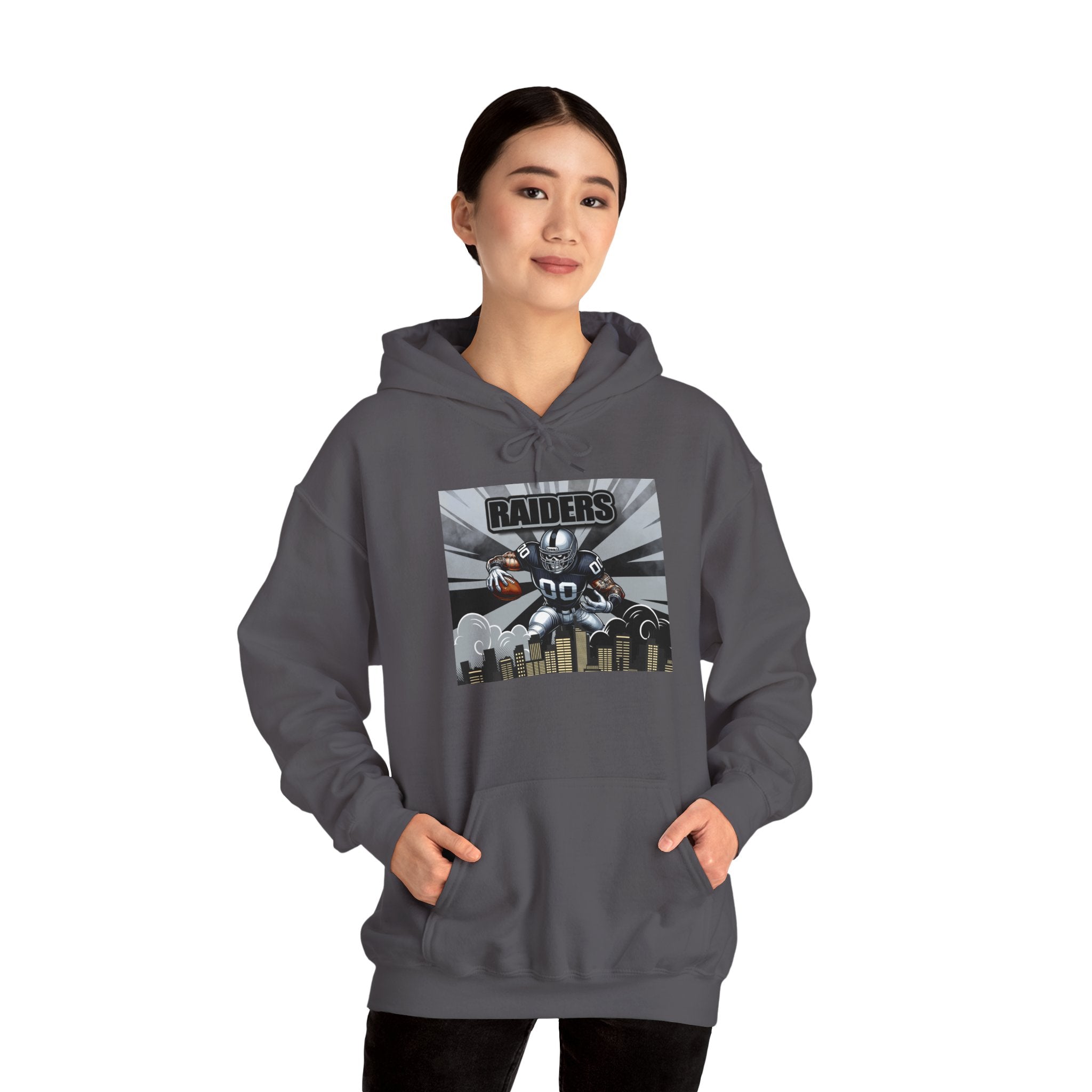 City Warrior Raiders Hoodie, Skyline Power Edition, Touchdown Raiders Hoodie, Unisex Hoodies, Raiders Football Fan Hoodie