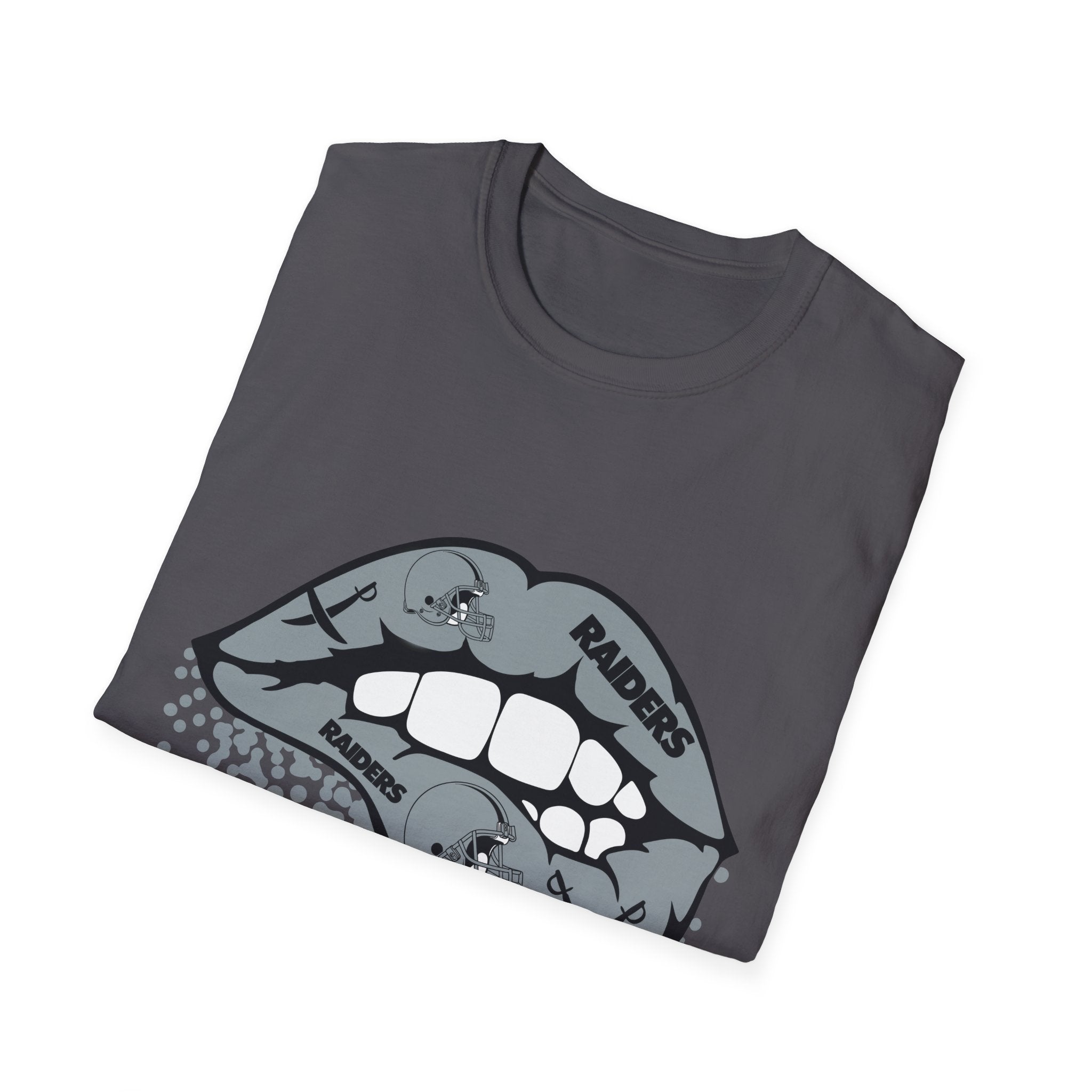 Lip Bite Raiders Unisex T-Shirt -Vintage Inspired Tee, Classic Shirt, Football Fan Shirt, Team Sports Top, Soft Cotton Jersey