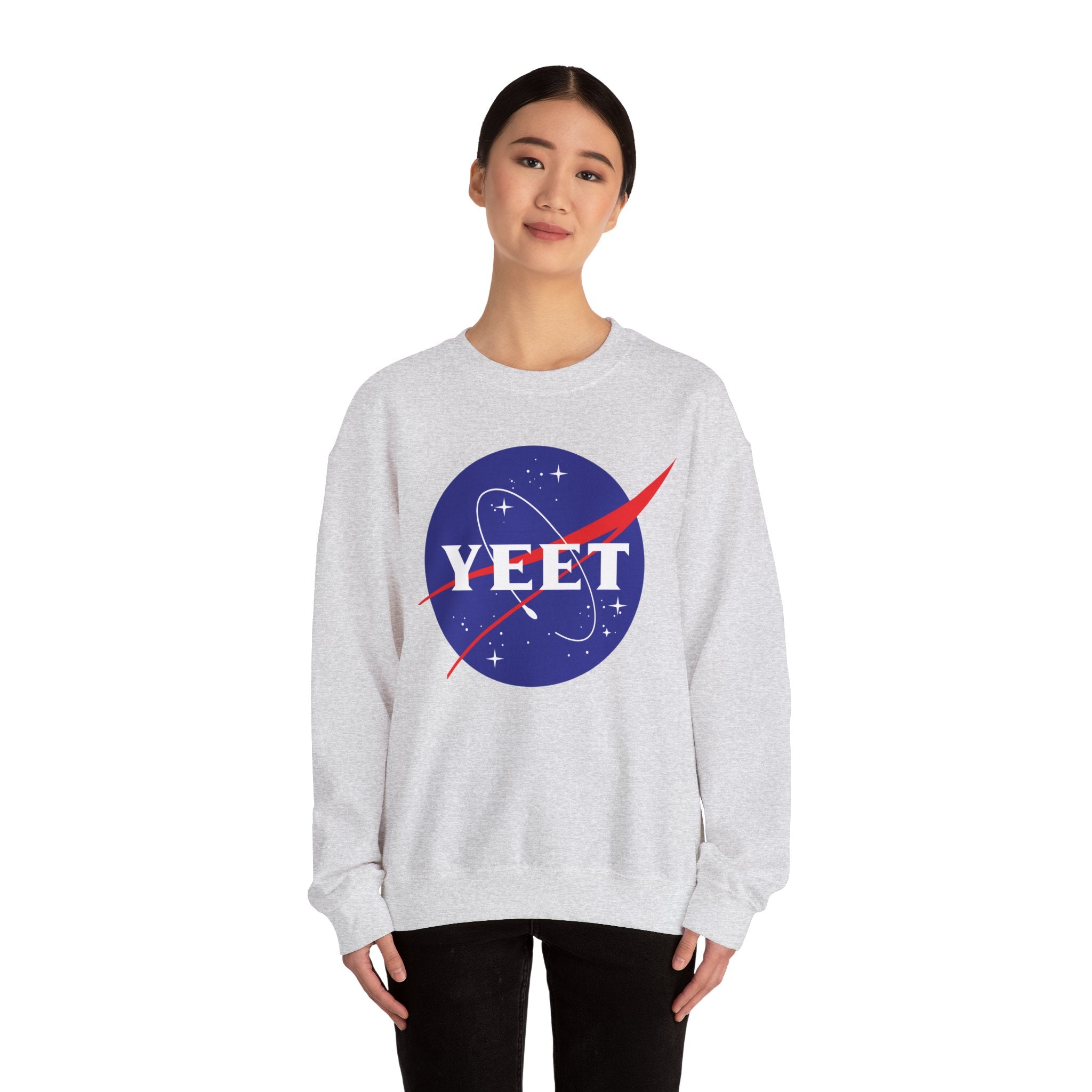 Yeet Nasa Sweatshirt Design, Sports Sweatshirt, Wrestling Fan Unisex Sweatshirt - Gift for Him or Her, Casual Outwear, Heavy Blend Crewneck Sweatshirt