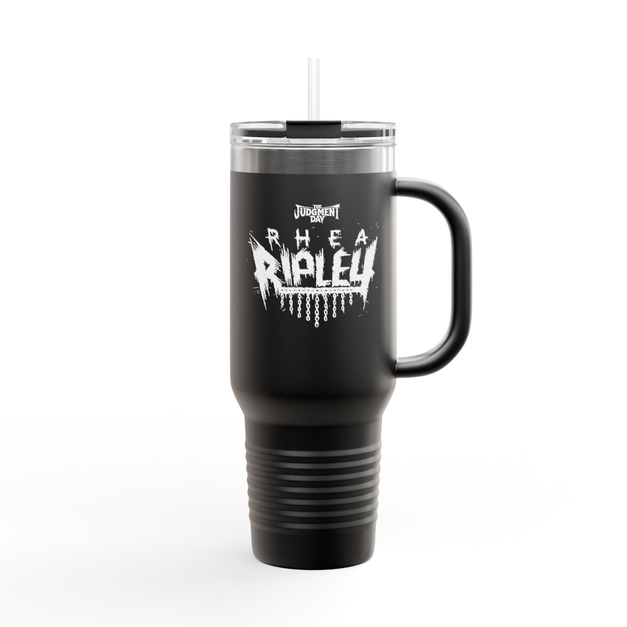 "The Judgement Day" Rhea Ripley White Graphic Design, Insulated Travel Mug, Gift for Her Gift for Him - 40oz, Gift for Her, Gift for Him