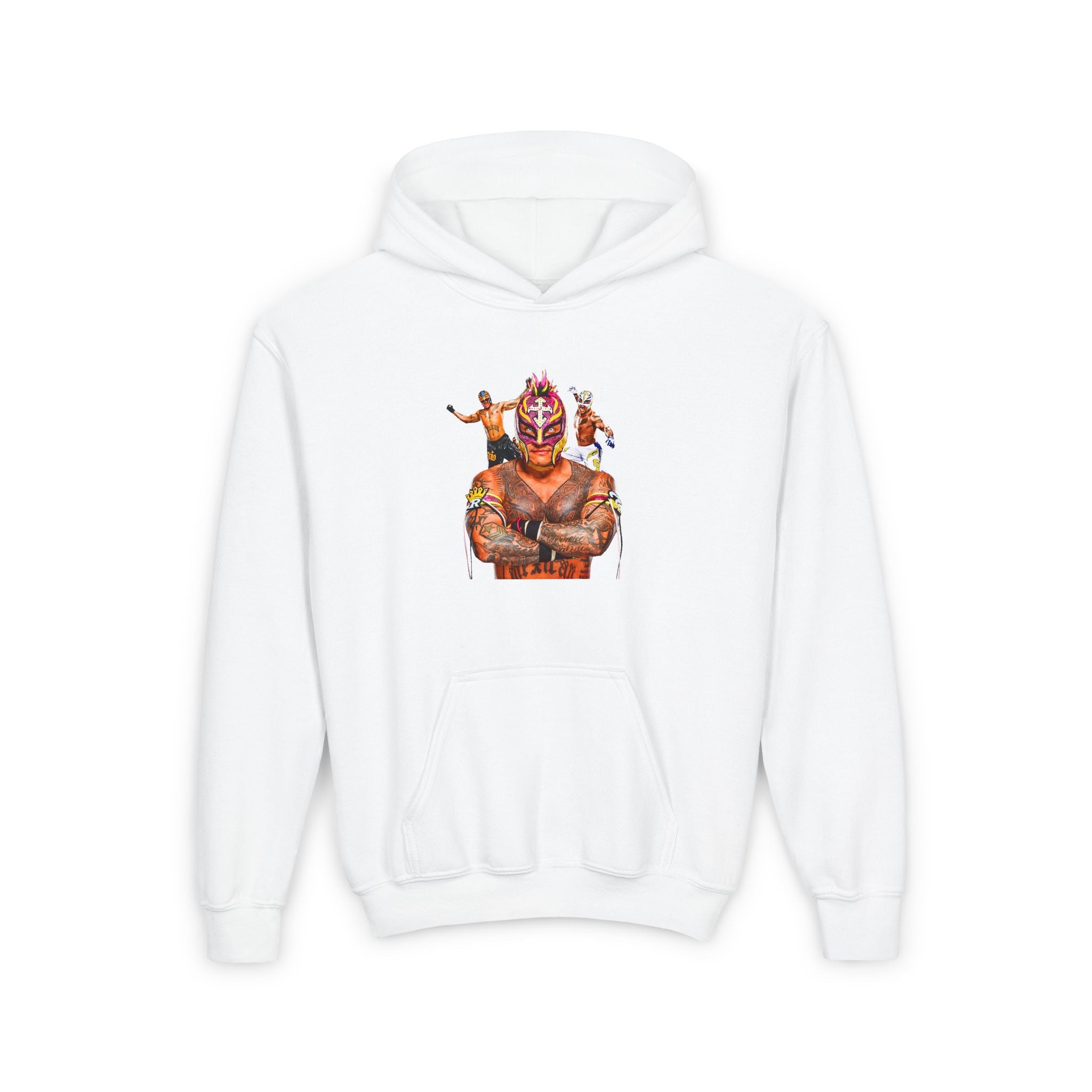 Rey Mysterio Graphic Design, Sports Fan Kids Hoodies - Youth Heavy Blend Hooded Sweatshirt, Unisex Wrestling Fan Hoodies, Gift for Her-Him, Casual Outwear