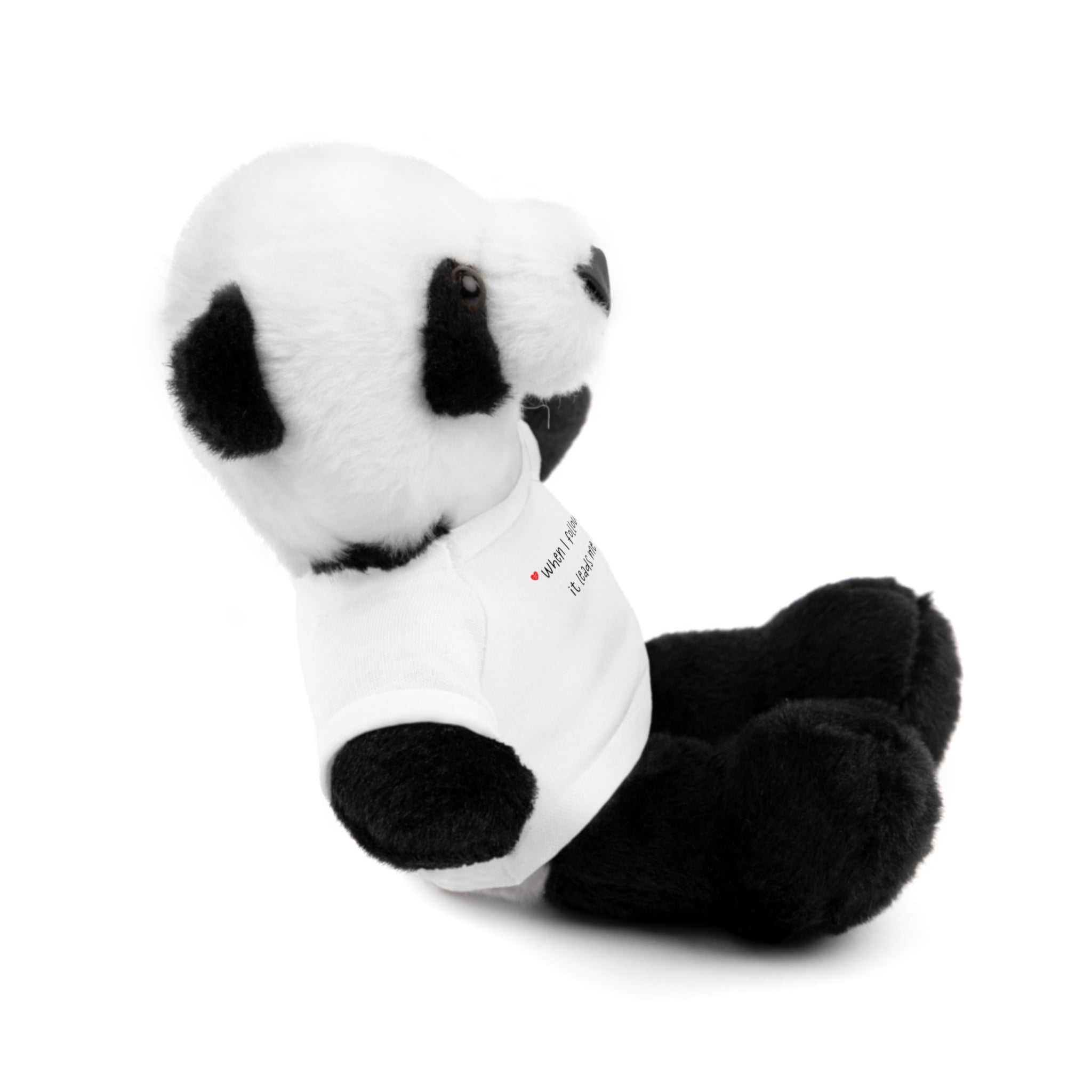 Panda Plushies, I Love You, Stuffed Animals Shirt Printed, Suitable for Soft Valentine's Day Gift Plush Bear Toy