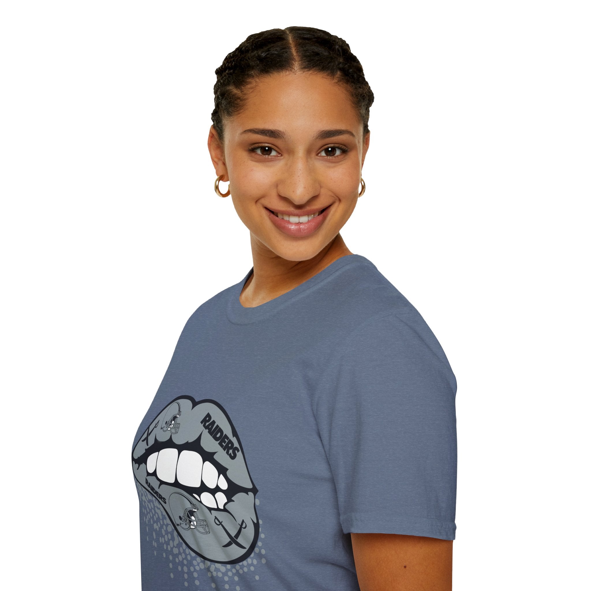 Lip Bite Raiders Unisex T-Shirt -Vintage Inspired Tee, Classic Shirt, Football Fan Shirt, Team Sports Top, Soft Cotton Jersey