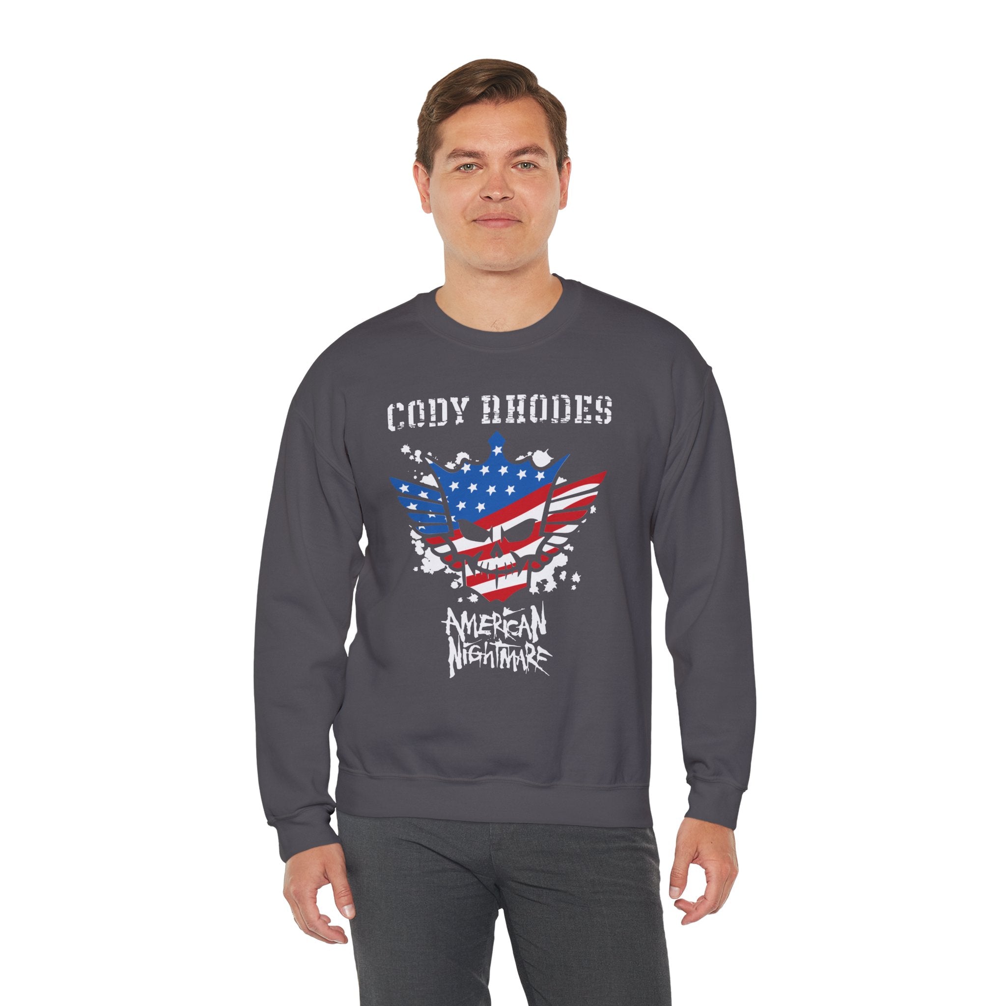 Cody Rhodes American Nightmare, Wrestling Fan Unisex Sweatshirt - Gift for Him or Her, Casual Outwear, Graphic Design, Heavy Blend Sweatshirt