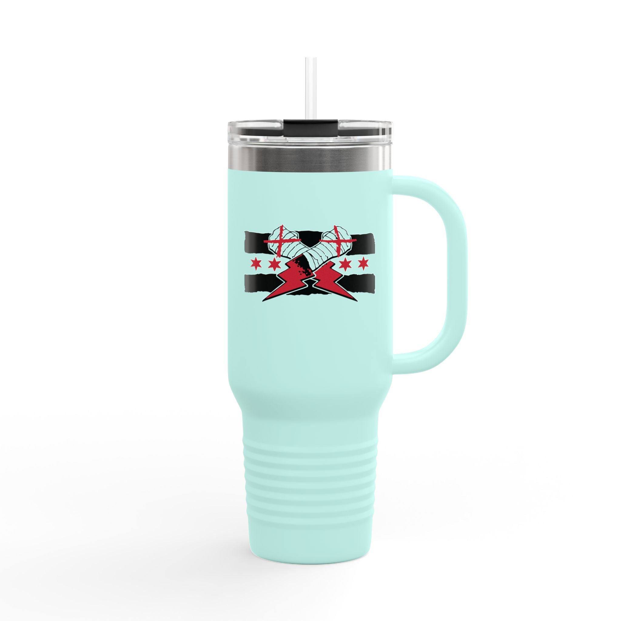 CM Punk Red-Black Graphic Design, Insulated Travel Mug, Gift for Her Gift for Him - 40oz, Gift for Her, Gift for Him