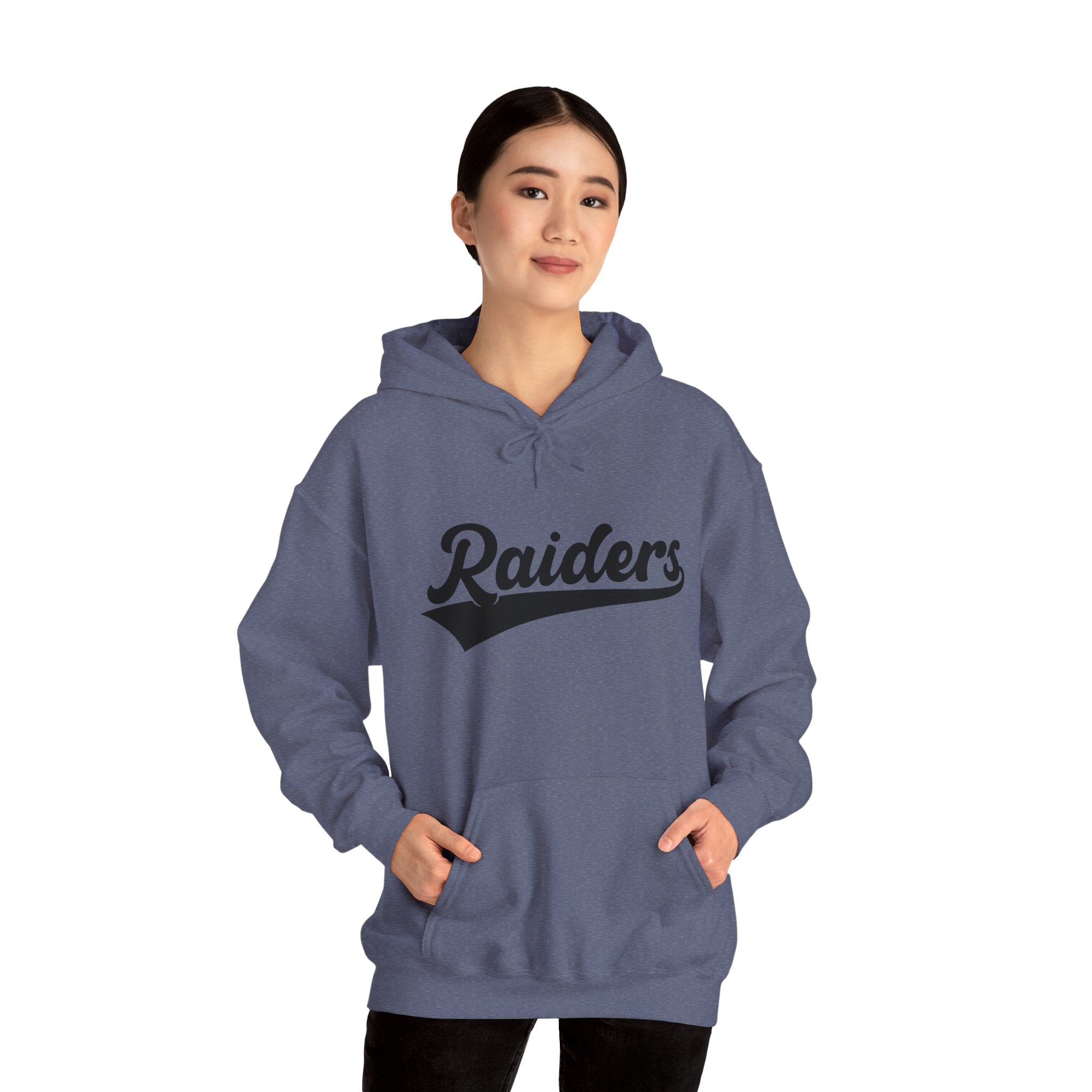 Pure Black Raiders Hoodie - Legendary Fanwear, Football Raiders Hoodie, Bold and Dominant, Ultimate Game-Day Gear, Football