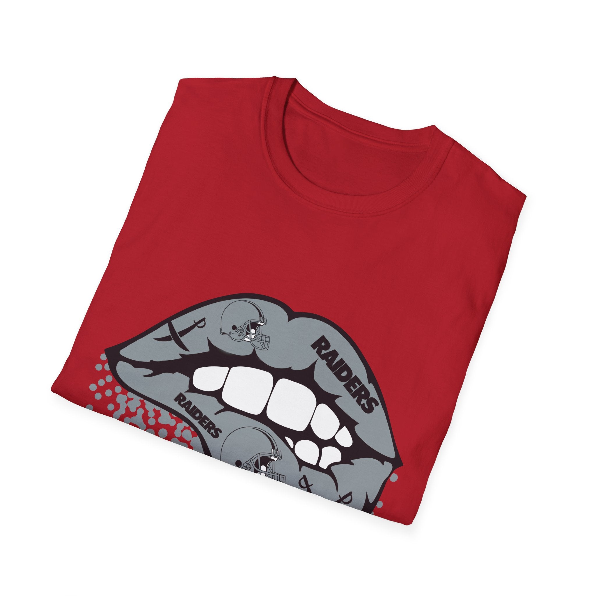 Lip Bite Raiders Unisex T-Shirt -Vintage Inspired Tee, Classic Shirt, Football Fan Shirt, Team Sports Top, Soft Cotton Jersey