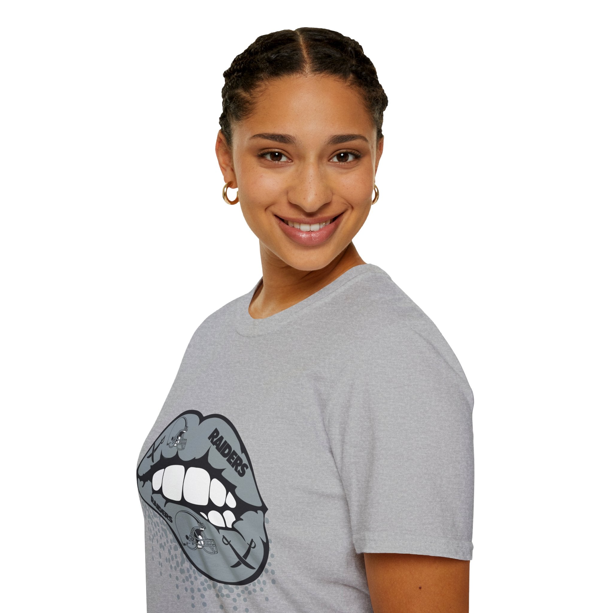 Lip Bite Raiders Unisex T-Shirt -Vintage Inspired Tee, Classic Shirt, Football Fan Shirt, Team Sports Top, Soft Cotton Jersey