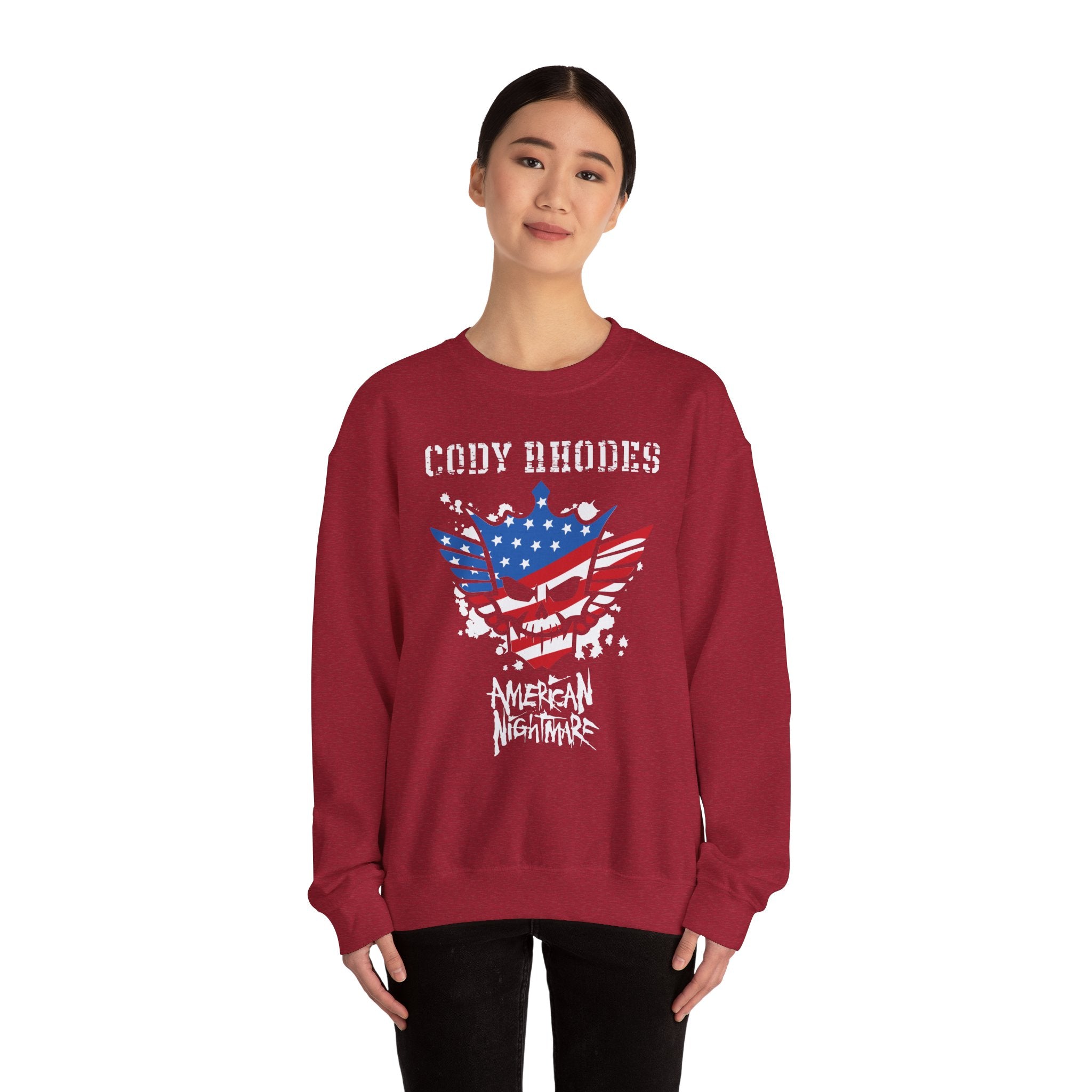 Cody Rhodes American Nightmare, Wrestling Fan Unisex Sweatshirt - Gift for Him or Her, Casual Outwear, Graphic Design, Heavy Blend Sweatshirt