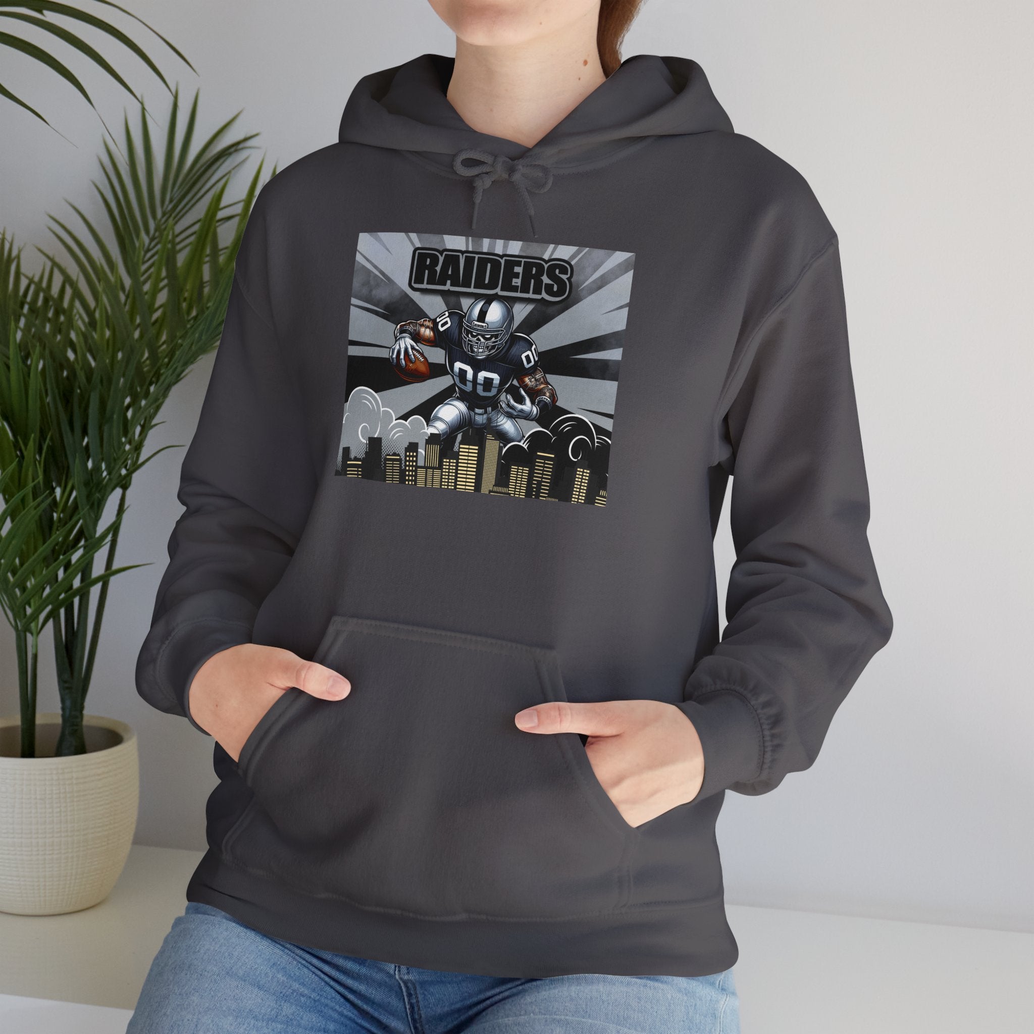City Warrior Raiders Hoodie, Skyline Power Edition, Touchdown Raiders Hoodie, Unisex Hoodies, Raiders Football Fan Hoodie