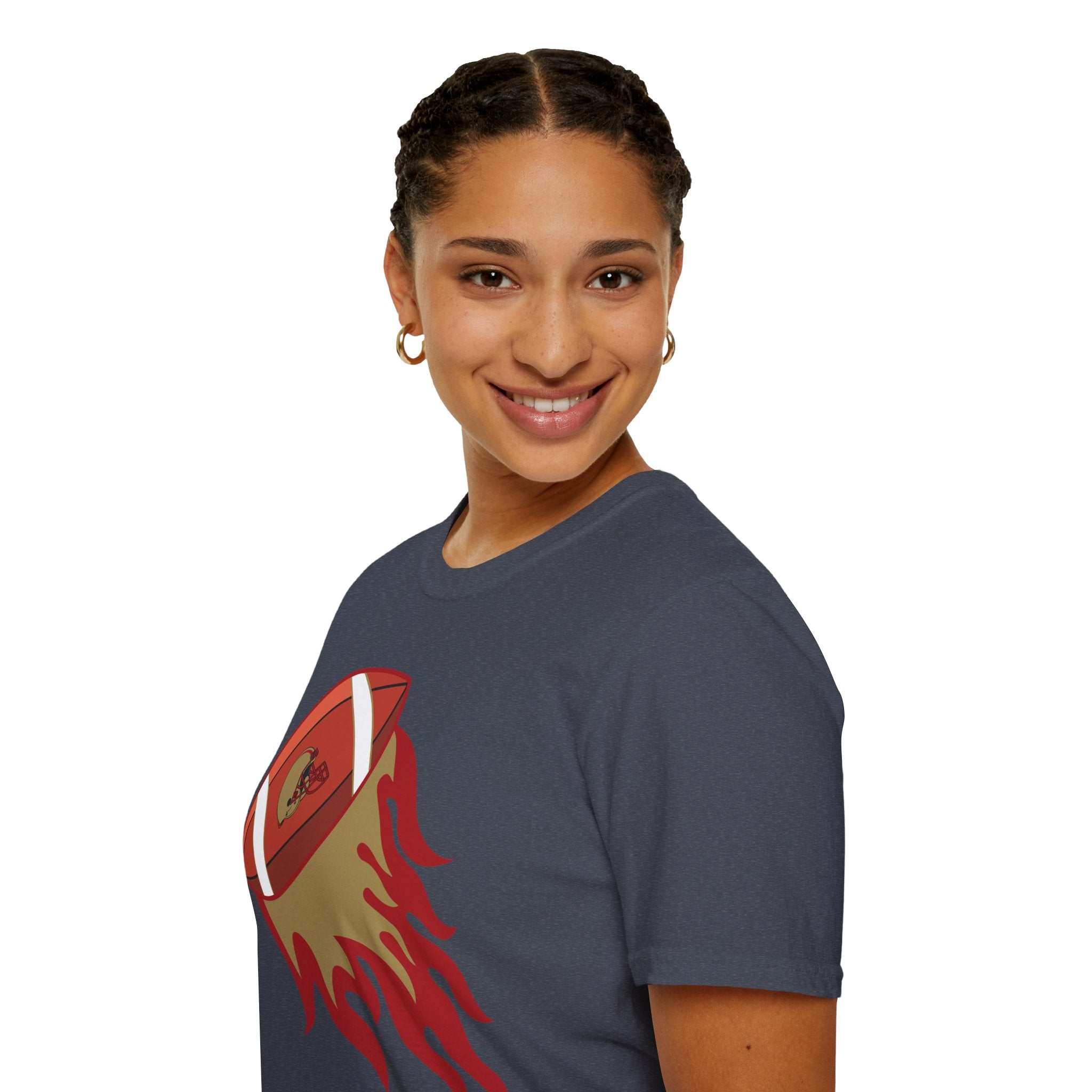 SF Football on Flare , San Francisco Shirt, Unique Fan Apparel, Football Team Game Day Shirt, Sporty Men's Women's Clothing
