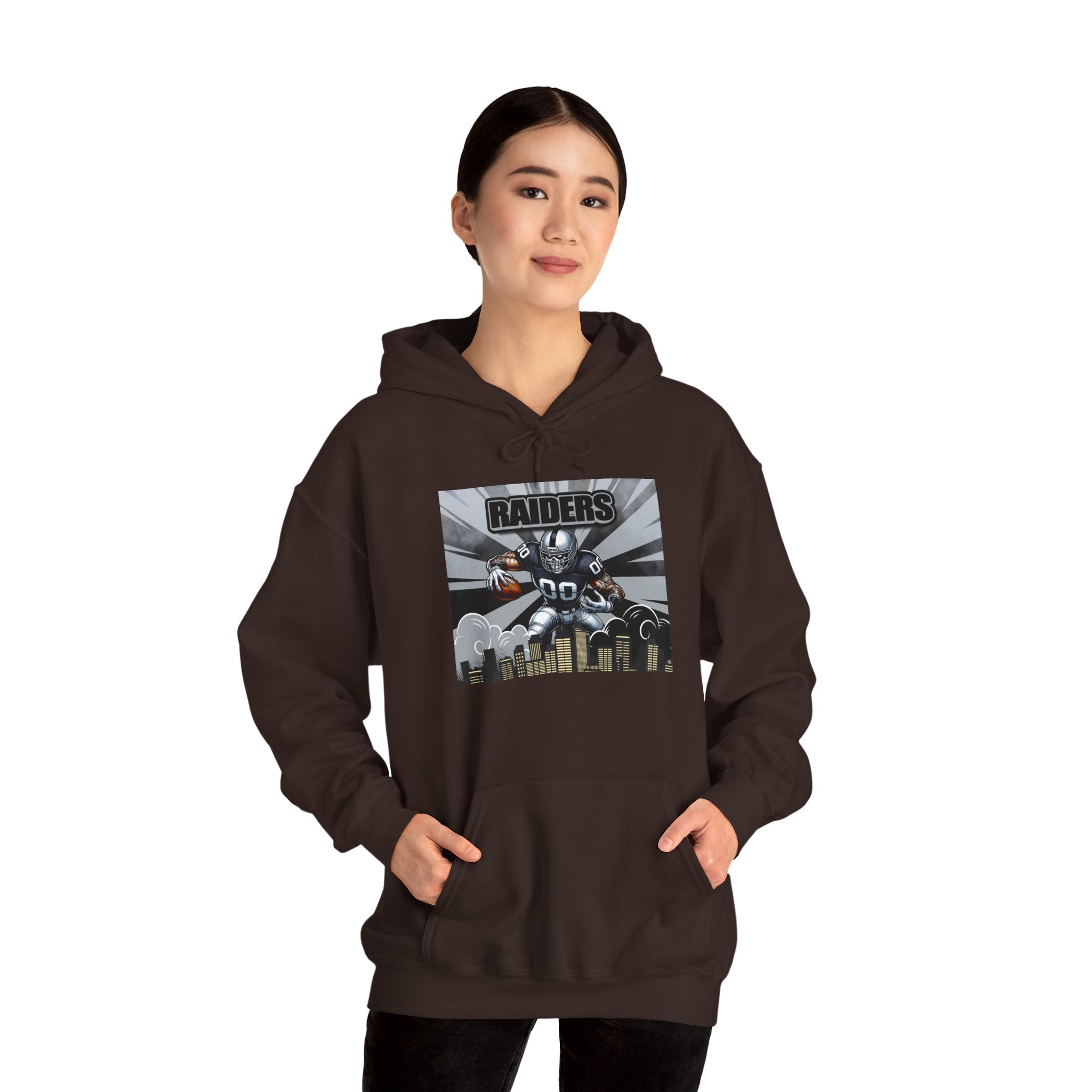 City Warrior Raiders Hoodie, Skyline Power Edition, Touchdown Raiders Hoodie, Unisex Hoodies, Raiders Football Fan Hoodie