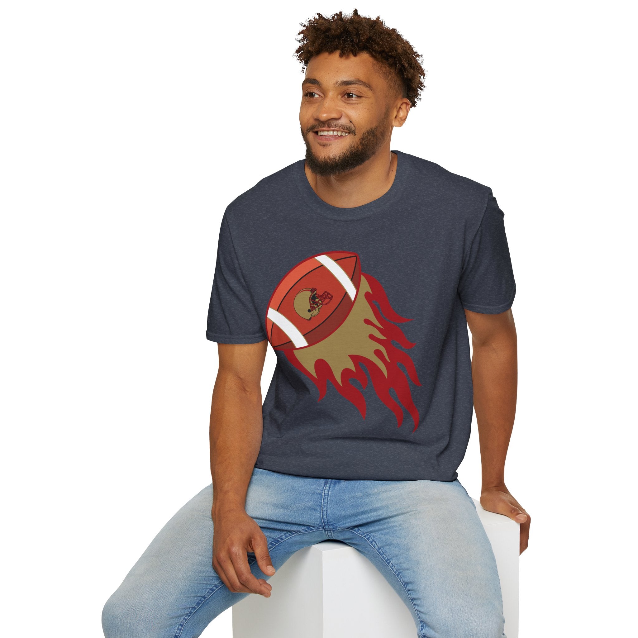SF Football on Flare , San Francisco Shirt, Unique Fan Apparel, Football Team Game Day Shirt, Sporty Men's Women's Clothing