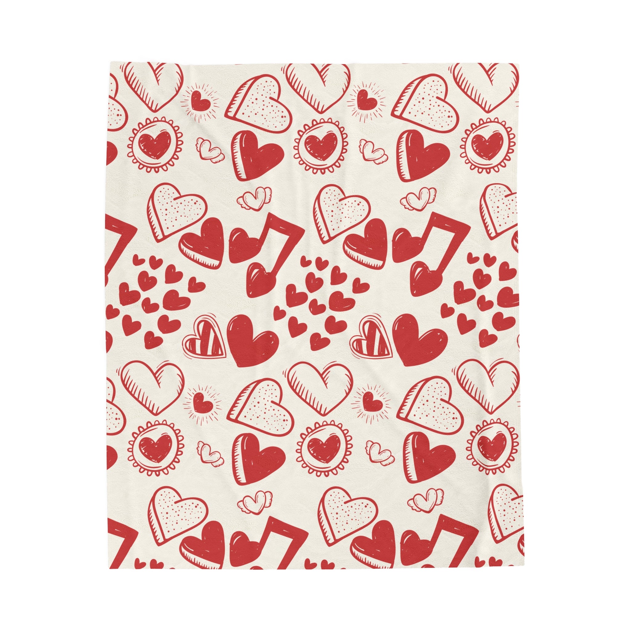 Fleece Blanket - Red Doodle - Valentine's Couple Gifts for Men, Women - Super Cozy Comfy - Christmas, Wedding, Anniversary, Birthday Gifts for Him, Her, Gifts for Boyfriend, Girlfriend