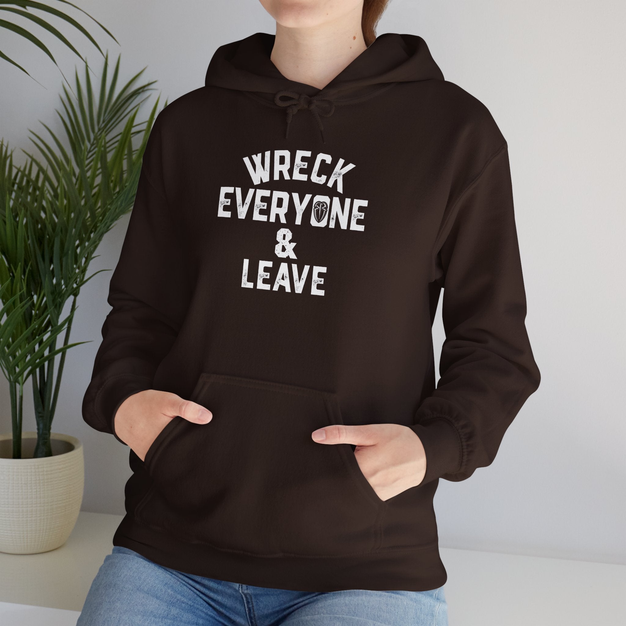 Wreck Everyone and Leave Royal Reigns Hoodies, Pro Wrestling Apparel, Heavy Blend Hoodie, Sports Fan Gift, Graphic Pullover