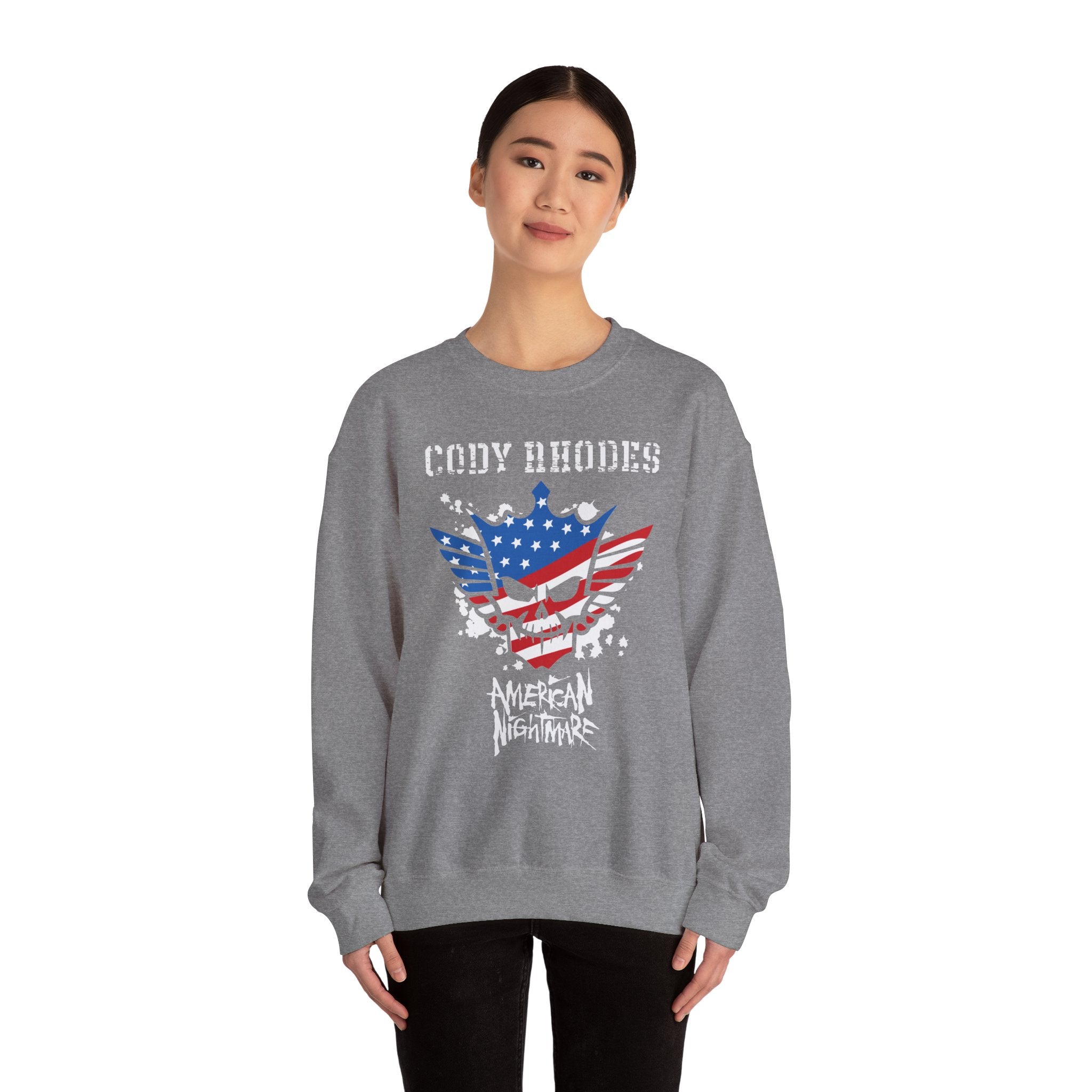 Cody Rhodes American Nightmare, Wrestling Fan Unisex Sweatshirt - Gift for Him or Her, Casual Outwear, Graphic Design, Heavy Blend Sweatshirt