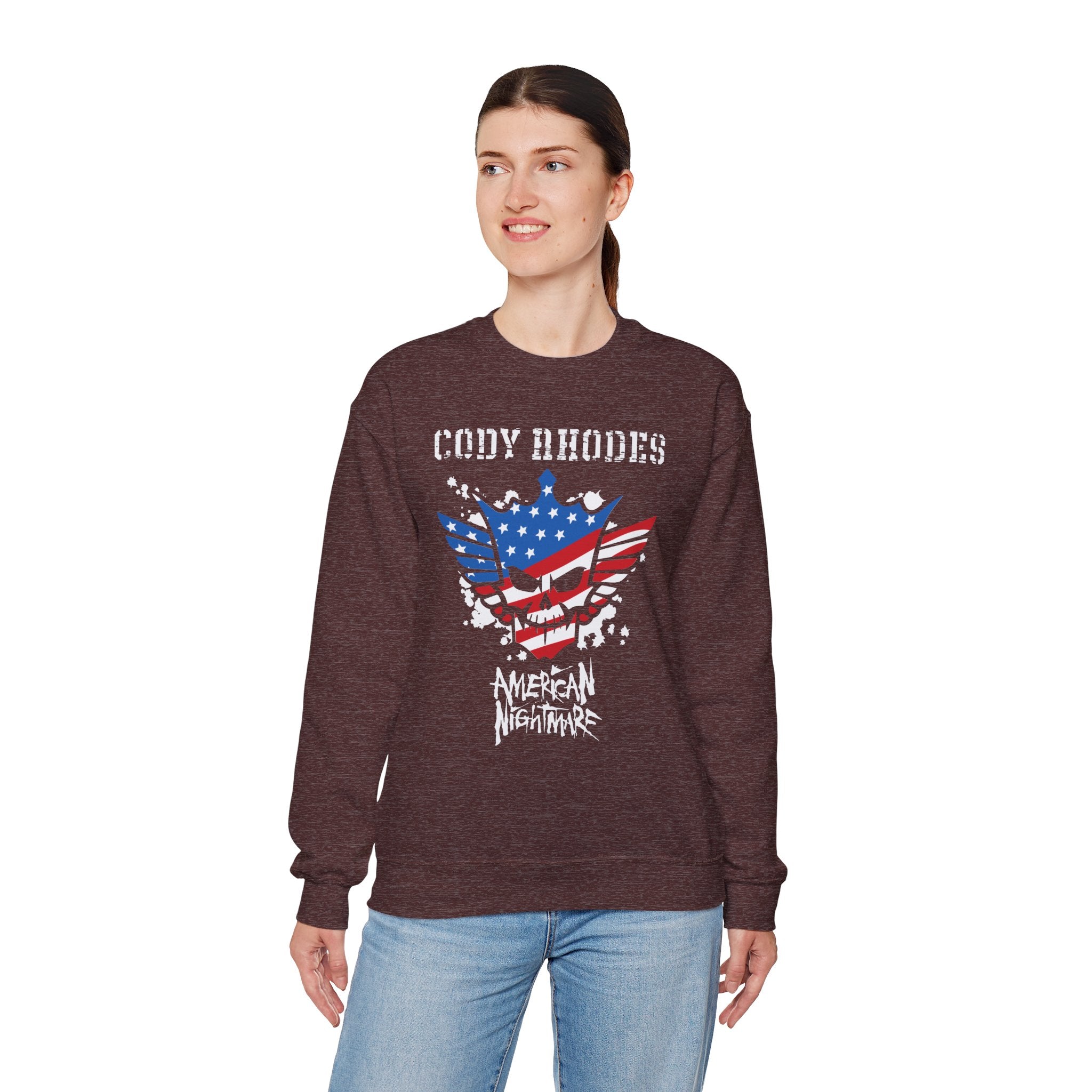 Cody Rhodes American Nightmare, Wrestling Fan Unisex Sweatshirt - Gift for Him or Her, Casual Outwear, Graphic Design, Heavy Blend Sweatshirt
