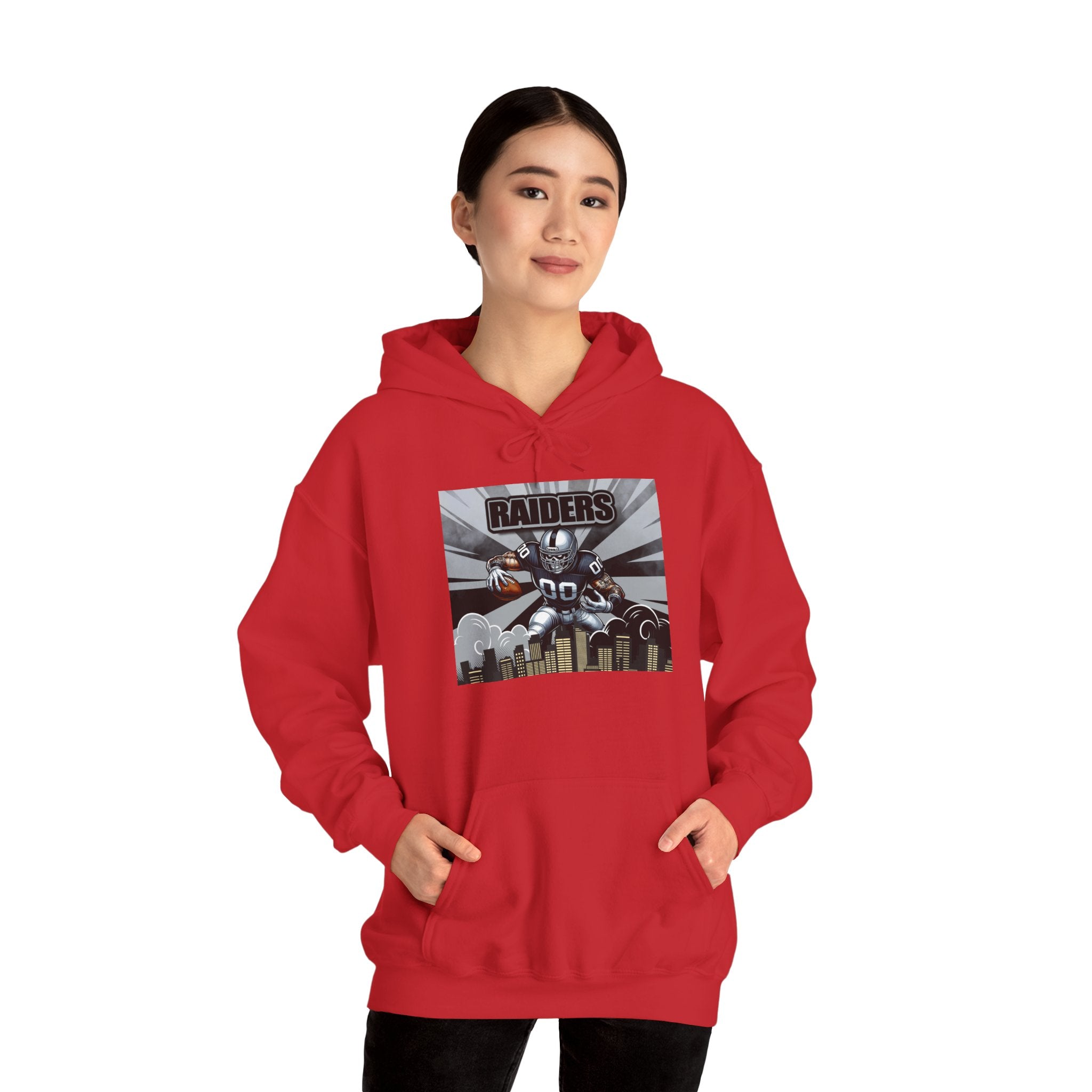 City Warrior Raiders Hoodie, Skyline Power Edition, Touchdown Raiders Hoodie, Unisex Hoodies, Raiders Football Fan Hoodie