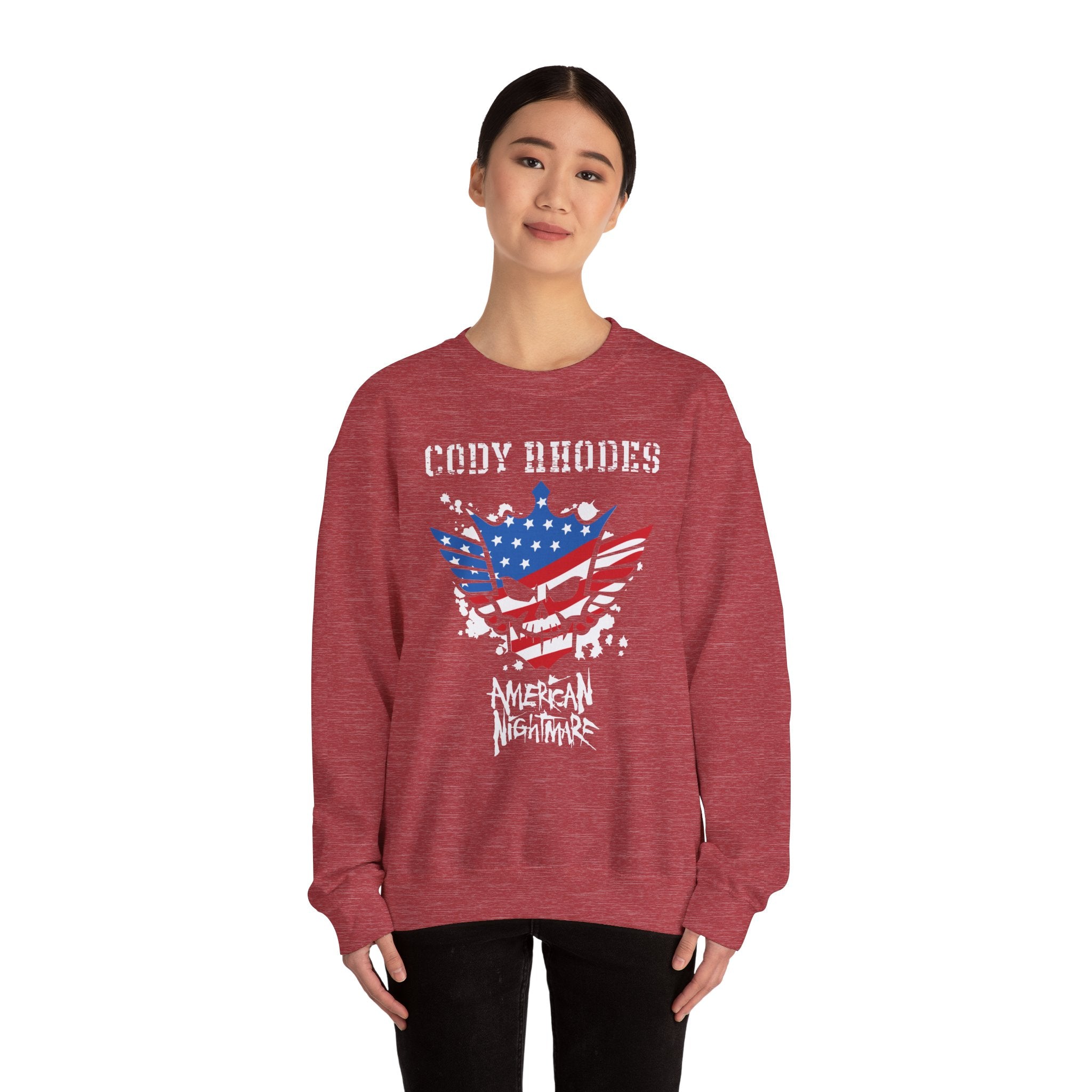 Cody Rhodes American Nightmare, Wrestling Fan Unisex Sweatshirt - Gift for Him or Her, Casual Outwear, Graphic Design, Heavy Blend Sweatshirt