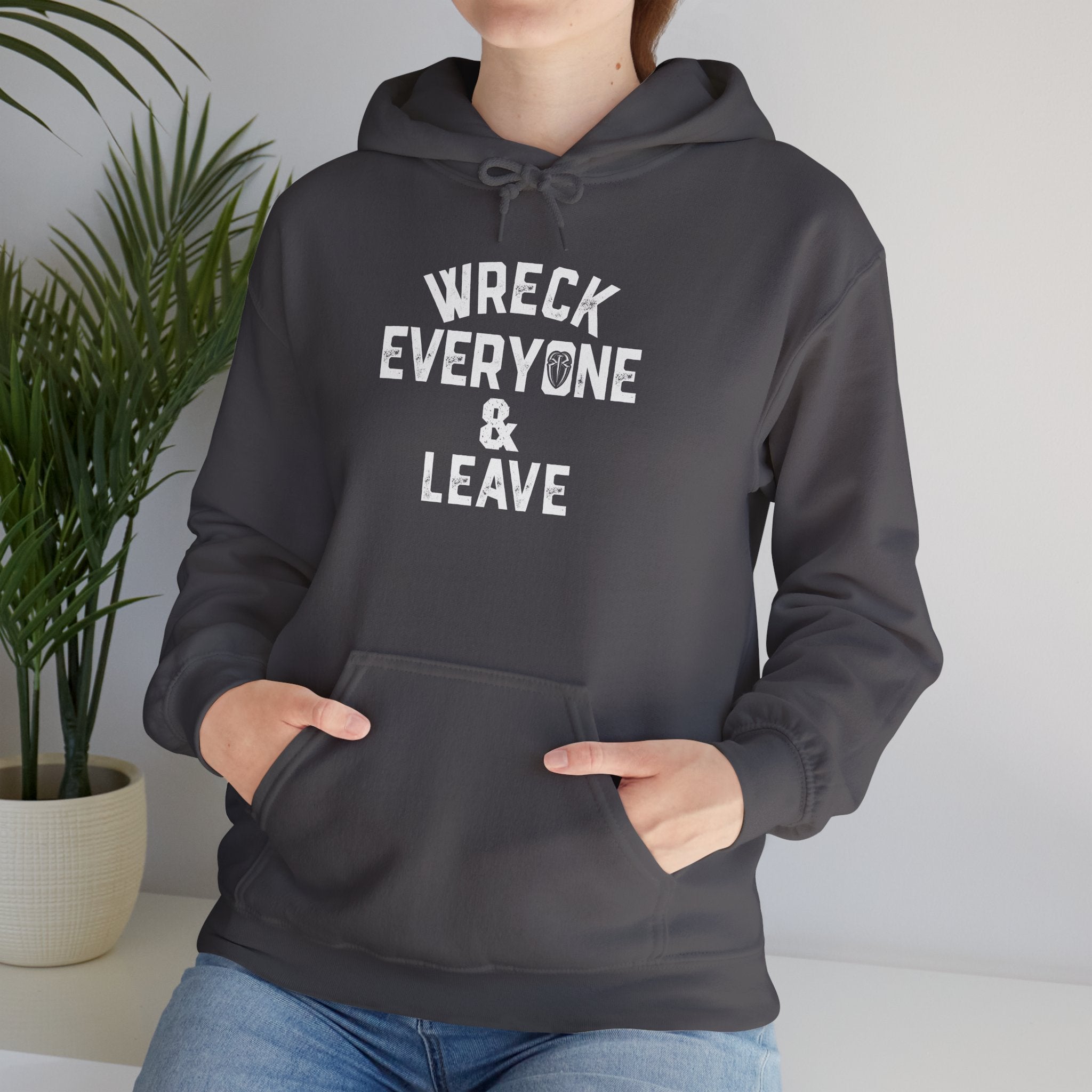 Wreck Everyone and Leave Royal Reigns Hoodies, Pro Wrestling Apparel, Heavy Blend Hoodie, Sports Fan Gift, Graphic Pullover
